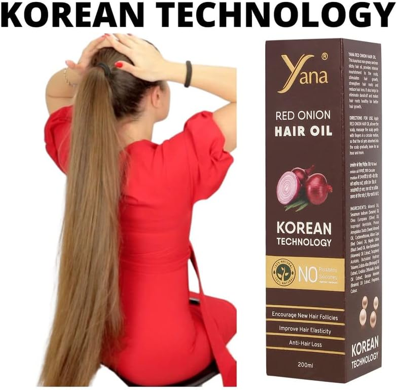 Onion Hair Oil for Fall Control & Growth, Strengthen Frizzy & Dry by Korean Technology image number 5