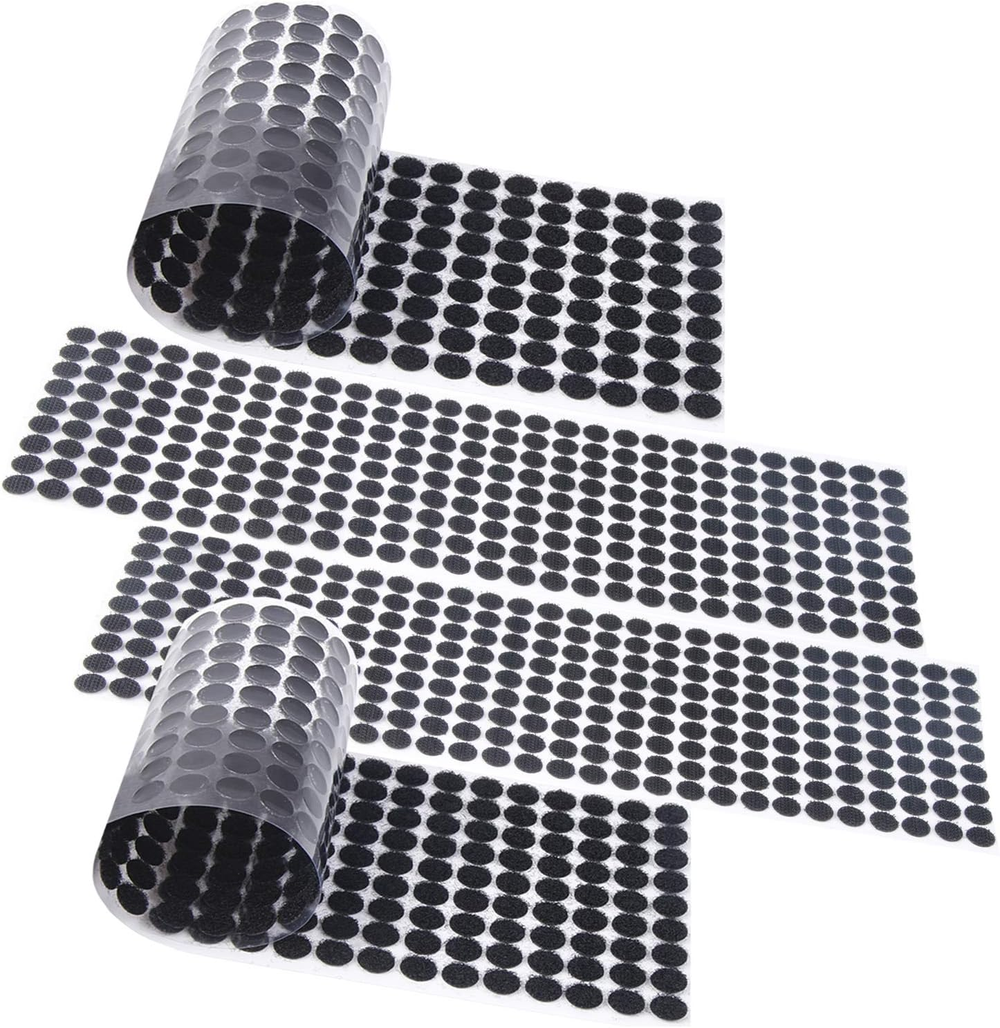 1008Pcs 2/5" （10Mm） Diameter Sticky Back Coins Hook and Loop Self Adhesive Dots Tapes，White