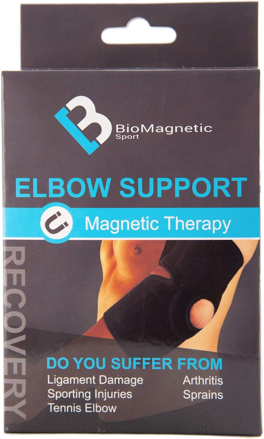 BM Biomagnetic Sport Elbow Support, Black One Size image number 2