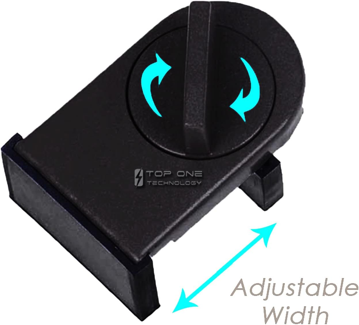 4 Pack Slide Door Security Locks, Instant Sliding Window Track Rail Stoppers, Good for Travel and Child Safety (Black) image number 3