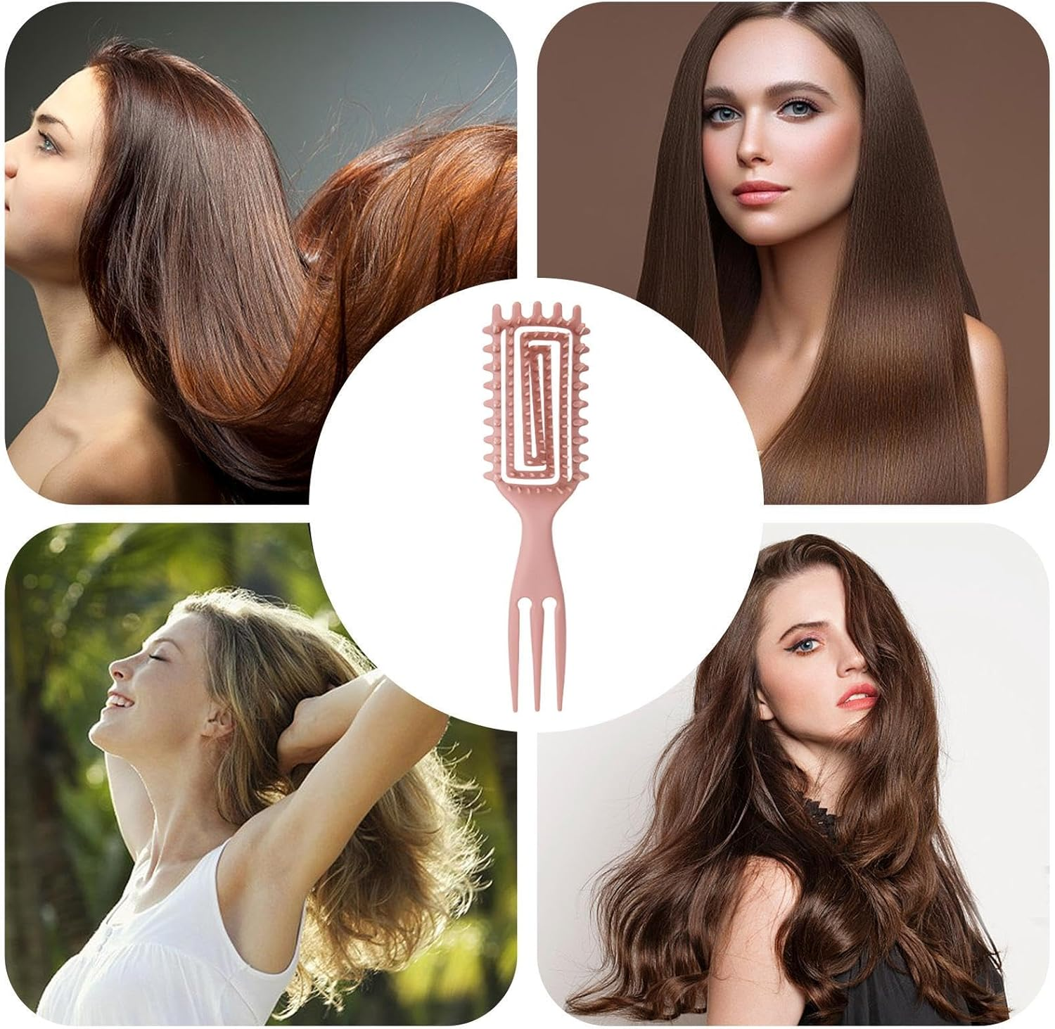 High Top Combs - Three-Pronged Comb - Three-Prong Design Curl Hair Separating Brush, Curly Hair Brush for Curling for Men and Women for Wet Dry Curly Thick Straight Hair image number 1