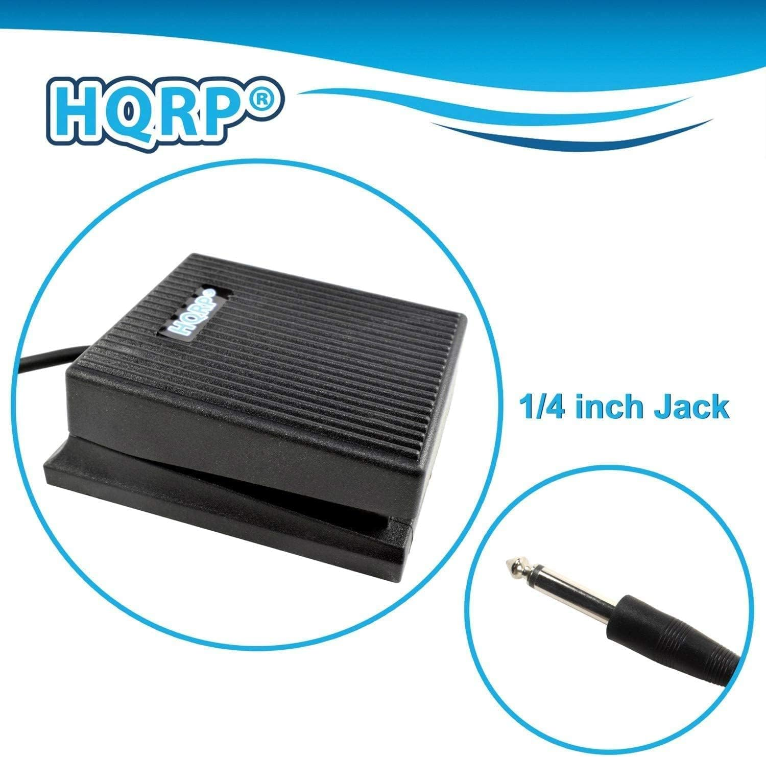 HQRP Foot Switch for Alesis SR-16 SR-18 Drum Machine Damper Sustain Pedal + HQRP Coaster