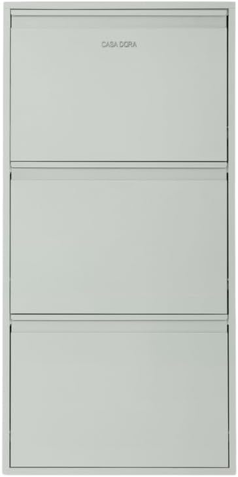 Shoe Cabinet with 3 Flip Drawers - Slim Shoe Storage Cabinet for Bedroom Hallway Home Decor - Entryway Shoe Cabinet Storage, Durable & Long Lasting Shoe Rack Storage (Light Grey) image number 2