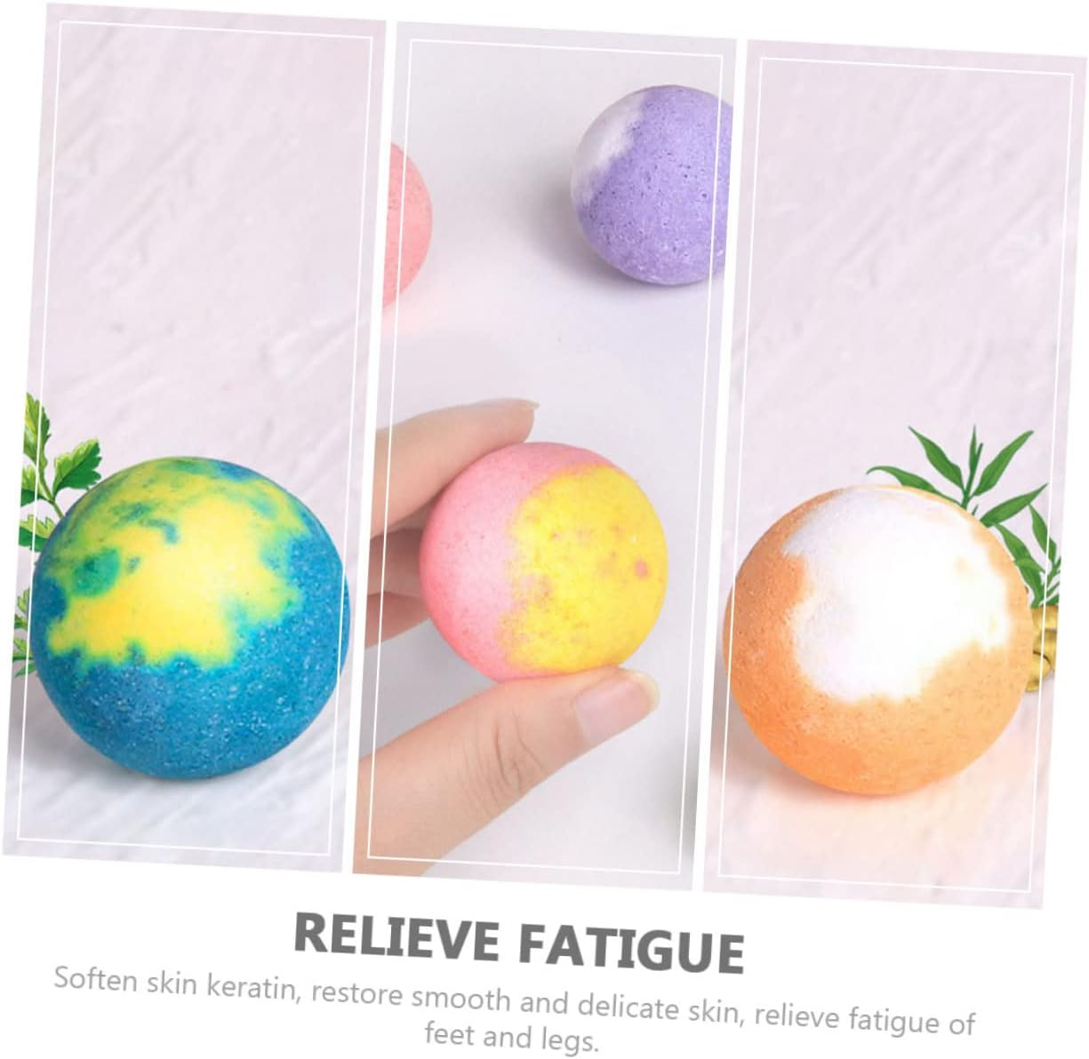 SOESFOUFU Foot Bath Essential Oil Balls 6 Pack Quick Acting Soothe Tired Feet Promote Circulation For image number 3