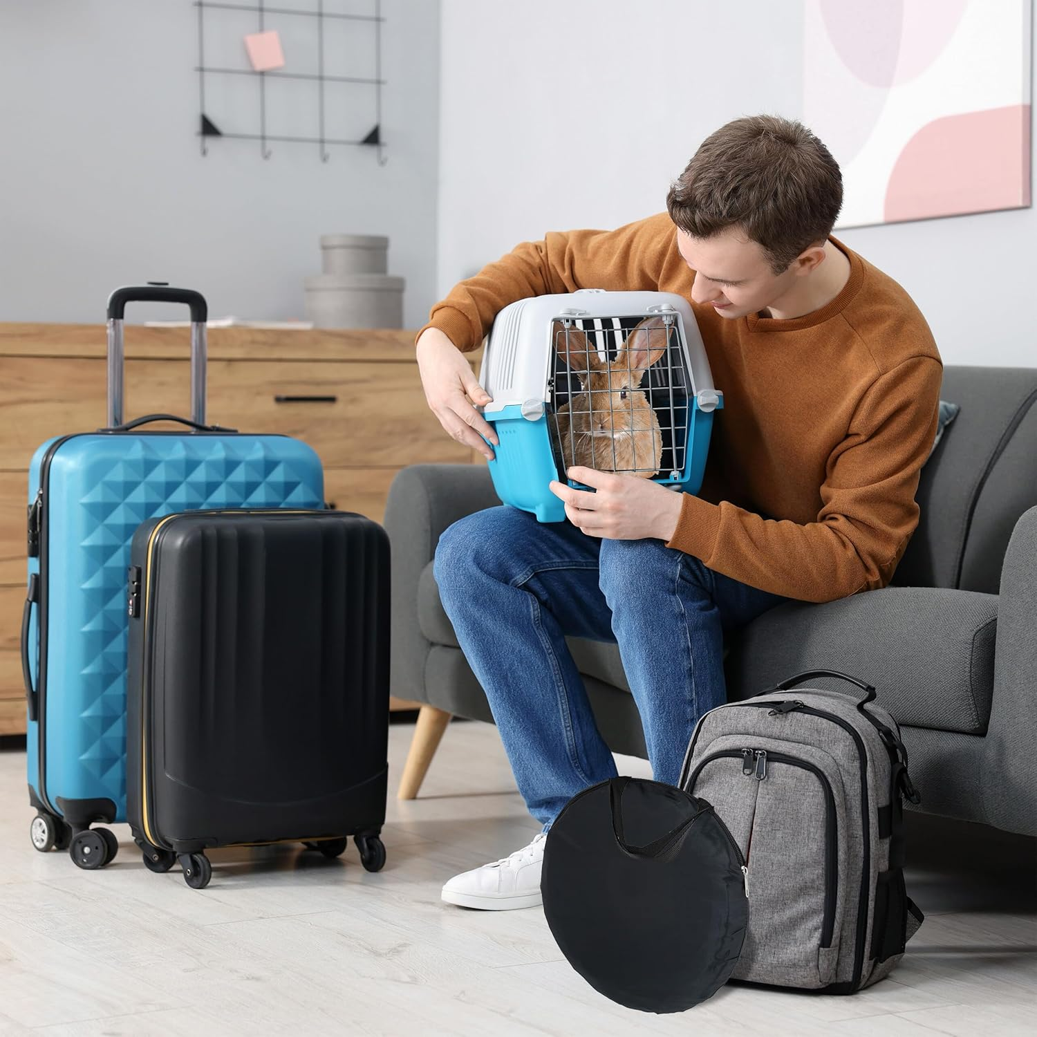 Relaxdays Cat Tunnel, Foldable Cat Tube, HBT: 25 X 92 X 92 Cm, Play Tunnel, Cat Accessories, with 4 Ways, Nylon, Colourful image number 1