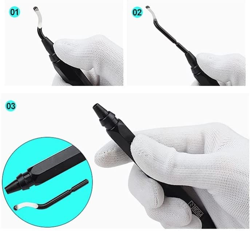 Repair Deburring Tool Kit - 5 Pcs Deburr Blades Remover Deburring Tool Set for Wood Copper and Steel image number 4