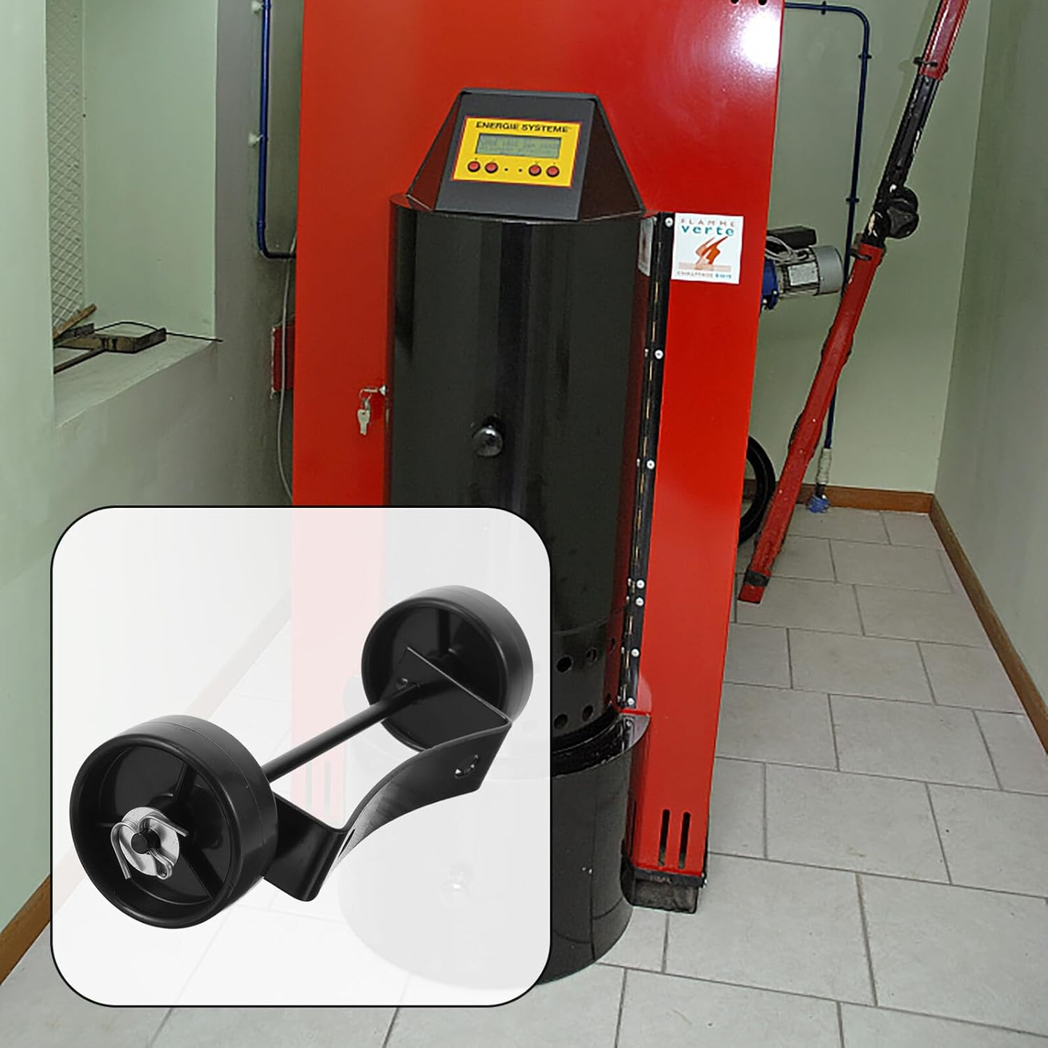 LABRIMP Patio Wheel Replacement Kit Iron and Plastic Movable Wheel for Outdoor and Indoor Heating Devices Easy Install Outdoor Replacement Part for Patio image number 1