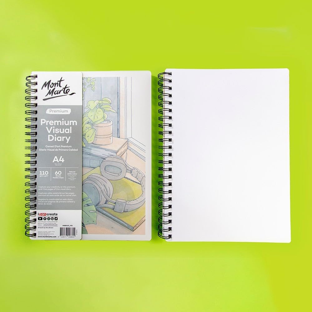 Mont Marte 110Gsm Premium Visual 60 Sheets Diary, A4 Size