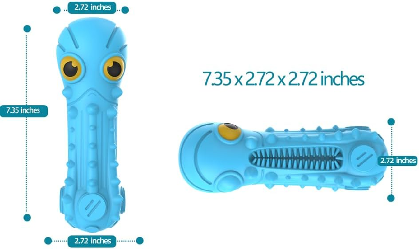 ZIKATON Dog Squeaky Toys for Aggressive Chewers, Durable Dog Chew Toys for Large Medium Breed Dog, Dog Toys, Tough Durable Dogs Toys with Natural Rubber (Bule, for Larege Dogs) image number 4