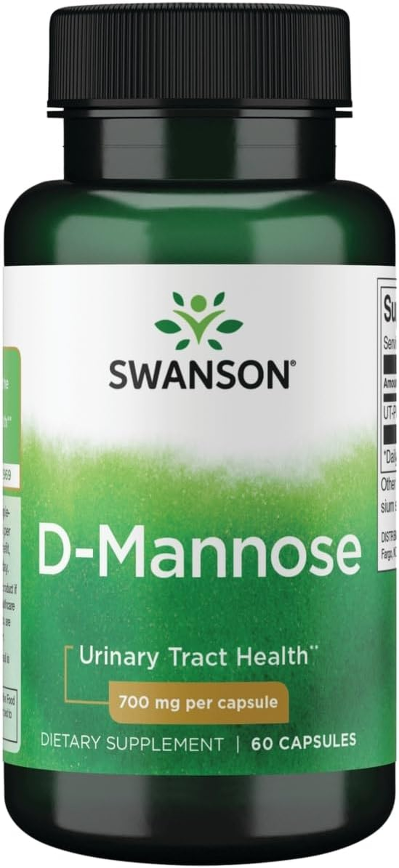 Swanson D-Mannose 700 Milligrams 60 Capsules
