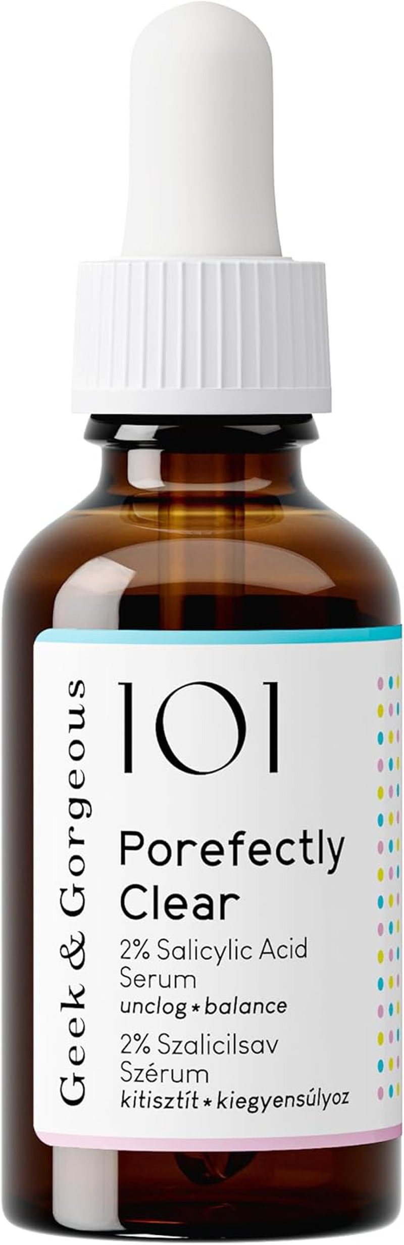 Geek & Gorgeous Porefectly Clear Pore Refining Serum with 2% Salicylic Acid and Sarcosine for Clearer Skin for Combination and Oily Skin 30 Ml image number 2