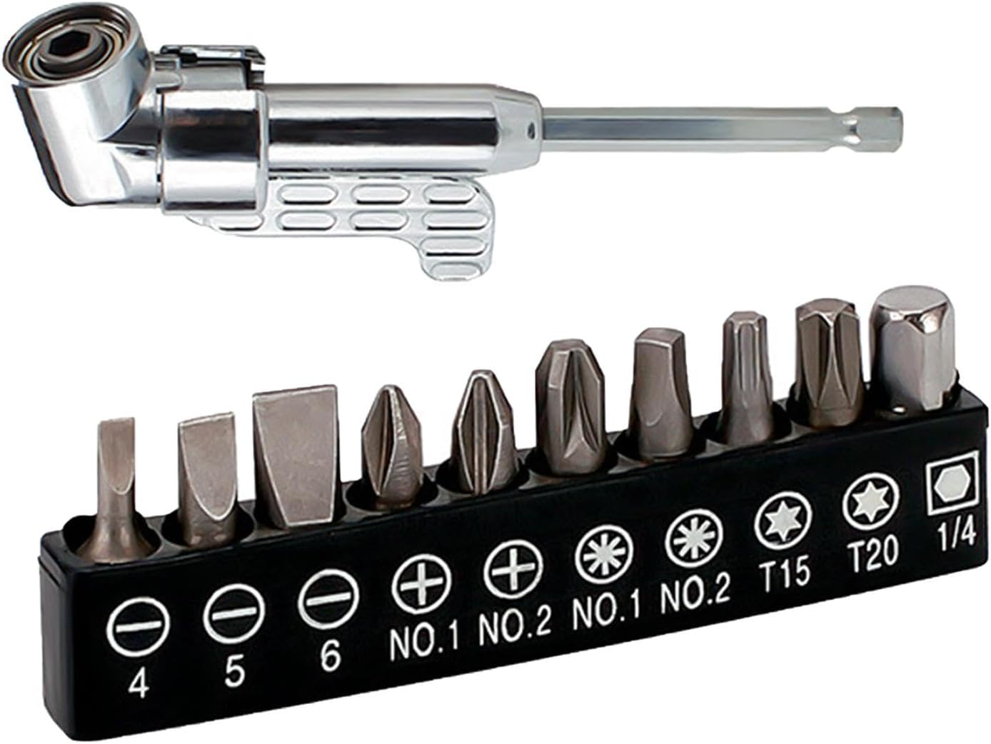 Acunny Right Angle Drill, 90 Degree Drill Accessory - 105&deg; Square Drill Bit Set Right Angle Screwdriver Set | Drill Accessories Power Tools Multifunctional Drill Set For