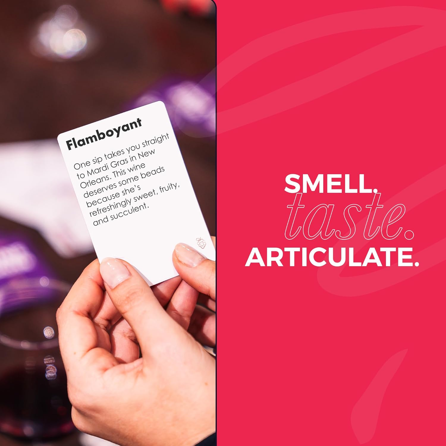 Taste the Grapes - Tasting Card Games. a Fun Time for Friends and Vino Lovers to Play. Corporate Present, Mother'S Day and WSET Education Study image number 1