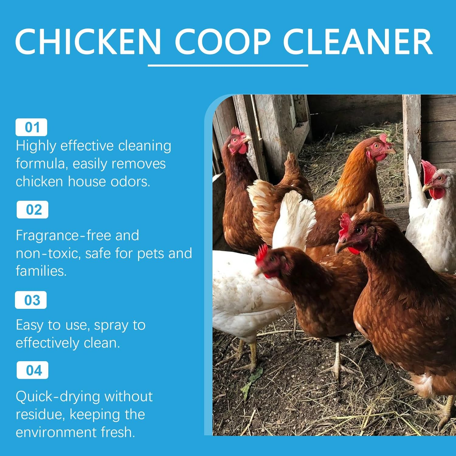 Chicken Coop Cleaner, Multi-Purpose Surface Cleaner, 150Ml, Mild Formula image number 3