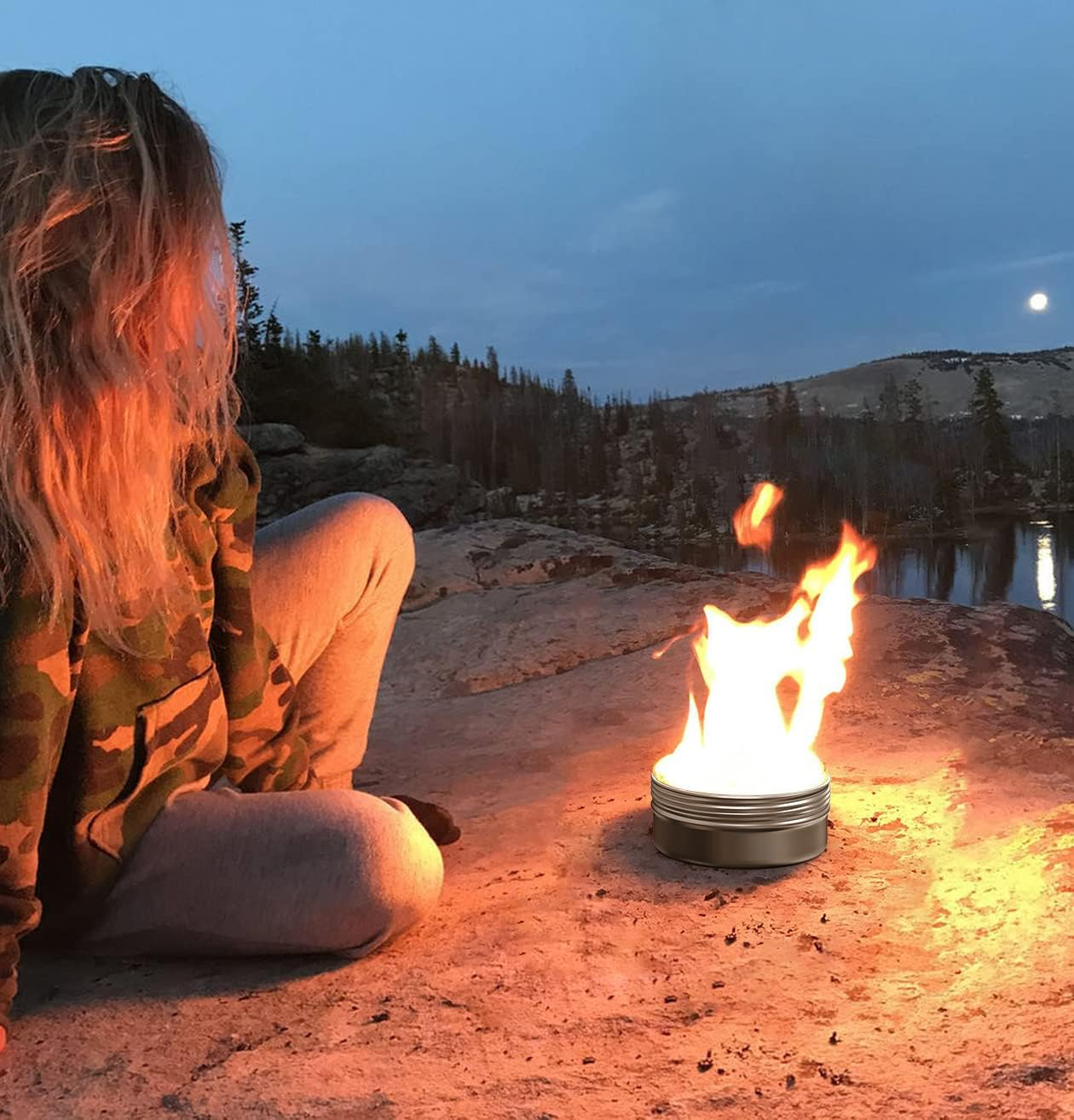 New Mini Portable Fire Pit,Portable Outdoor Fire Pit and Convenient Campfire,3&ndash;5 Hours of Warmth and Burn Time,Great for City Bonfire,Camping, Picnics, Party,Birthday image number 3