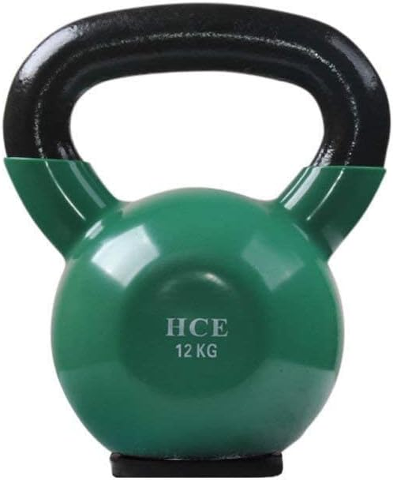 Kettlebells - Pro-Grade Steel Handle Vinyl Coated Weights by HCE - Kettlebell Workout, Crossfit, MMA, Bodybuilding, Power Weightlifting - Home Gym Fitness Sport Equipment