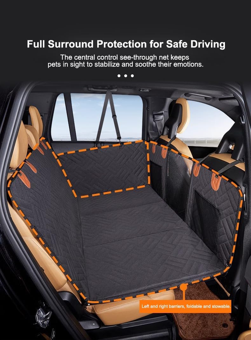 Dog Car Seat Cover for Back Seat Waterproof Dog Car Seat Cover with Hard Bottom Scratch Prevent and anti Slip Oxford Cloth Dog Hammock for Cars, SUV and MPV image number 1