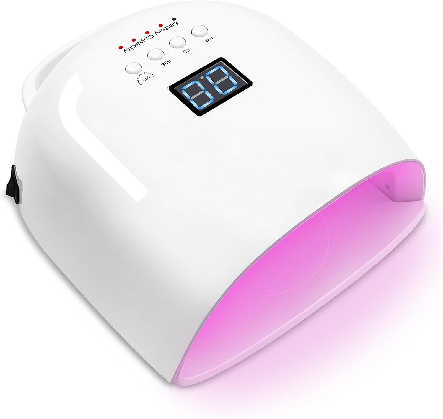BIDUO UV LED Nail Lamp, 86W Rechargeable Cordless Nail Dryer, 52 Lamp Beads 4 Timers Settings & Auto Sensor, Professional Gel Polish UV LED Nail Light for Salon & Home (White) image number 2