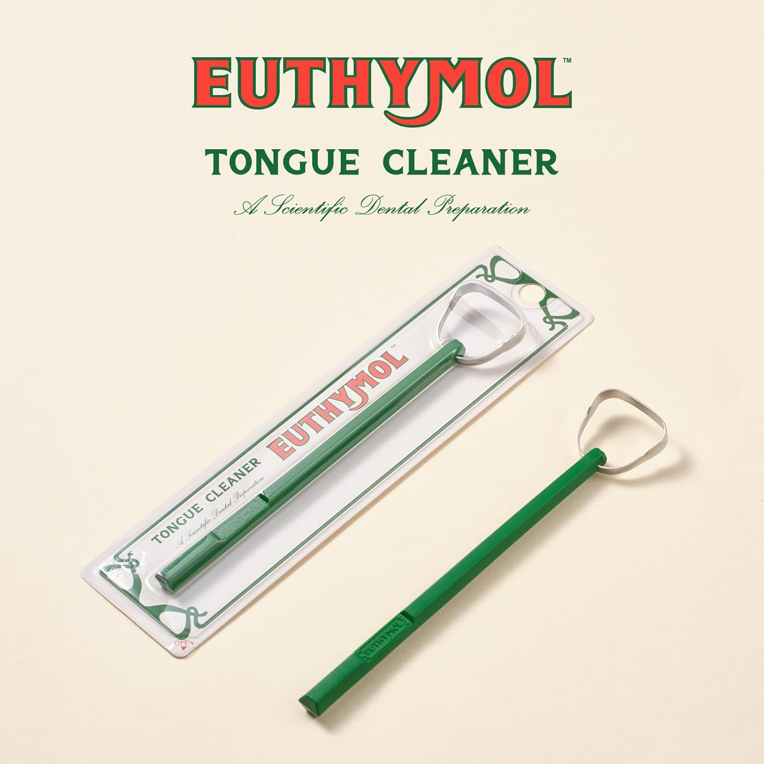 Euthymol Tongue Scraper - Stainless Steel Cleaner, Reduce Bad Breath & Help Your Oral Hygiene. image number 3