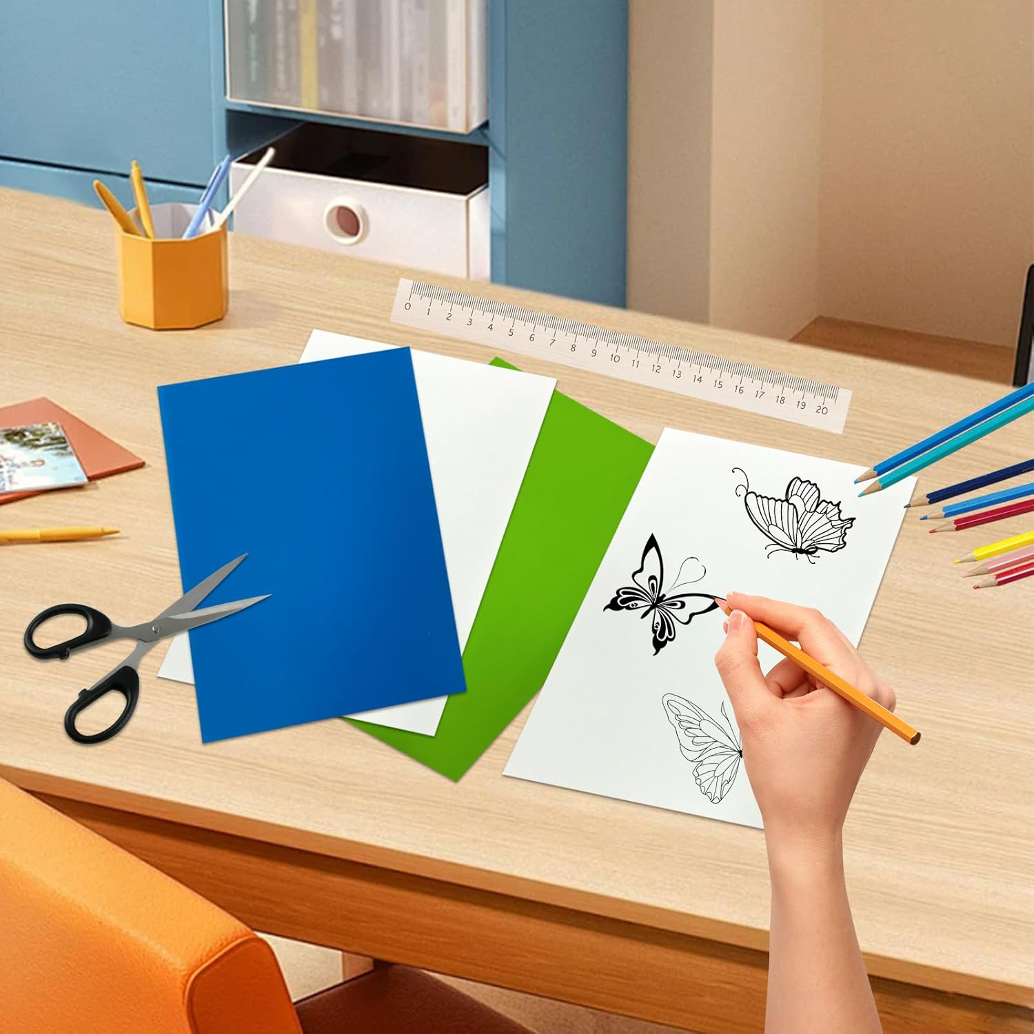 INCAUCA 12 Colors Shrink Plastic Sheet, Frosted Shrinking Paper, Shrink Film Sheets, Heat Shrink Sheets for Crafting Keychain Art Crafts Ornaments Jewelry Making, 11.4X7.9 in (B) image number 2