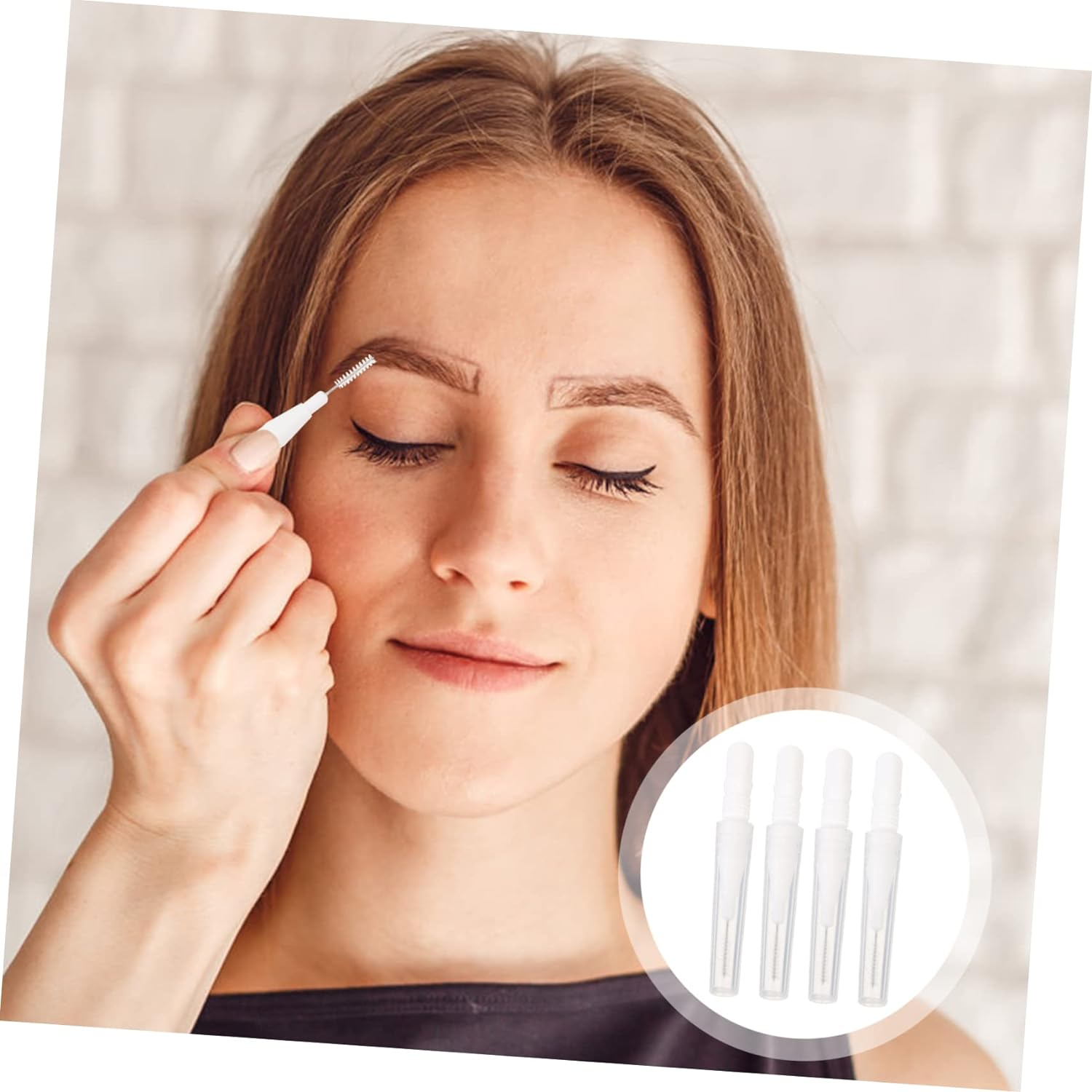 20Pcs Mini Makeup Brushes Multi-Use Eyebrow Makeup Brushes and Interdental Brushes with Bristles for Precision Application and Grooming