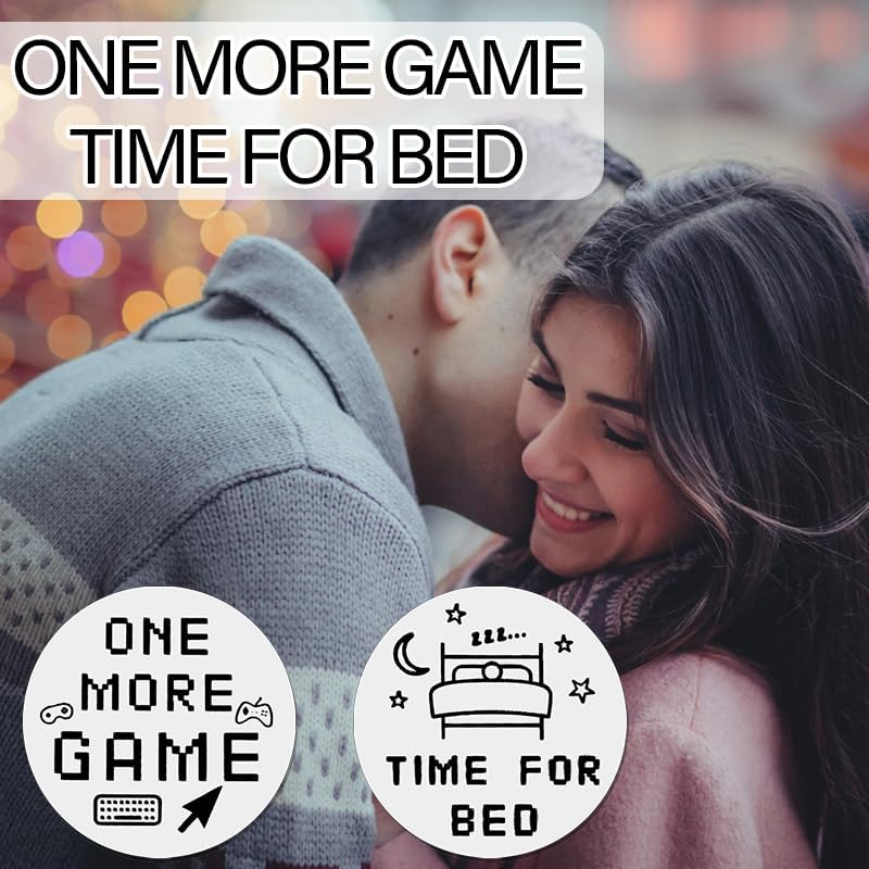 One More Game Time for Bed Decision Coin Maker Gifts for Gamer Teenager Boys Son Boyfriend Husband Valentine'S Day Gifts for Men Adults Funny Video Game Lovers Gifts for Birthday Christmas image number 2