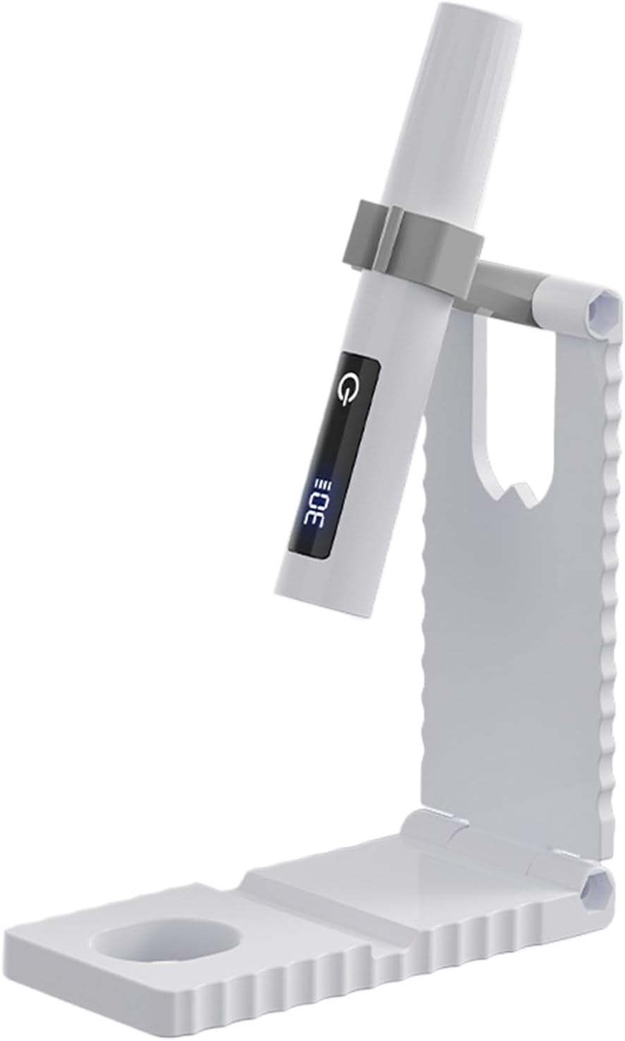 Small UV Light for Nails - Fingernail Curing Dryer USB Charging | LCD Display Nail Light with 2 Timing Modes for Camping Airplane Road Trip Desk Salon Studio Home Girls