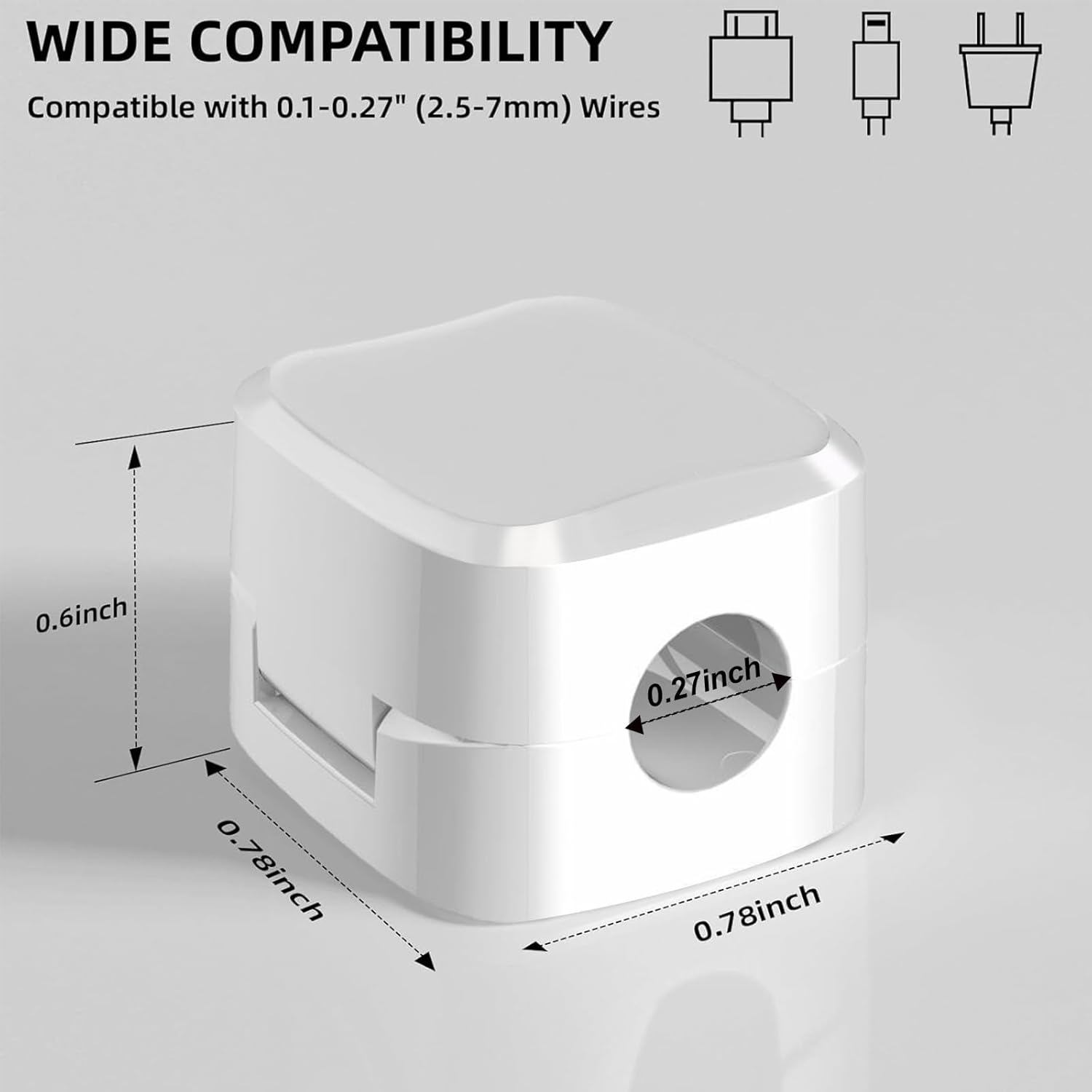 12 Pcs Magnetic Cord Organizer Holder, Adhesive Cable Management Clips for Phone USB Charger Cables, Perfect for Home, Office, Car, Desk and Nightstand image number 6