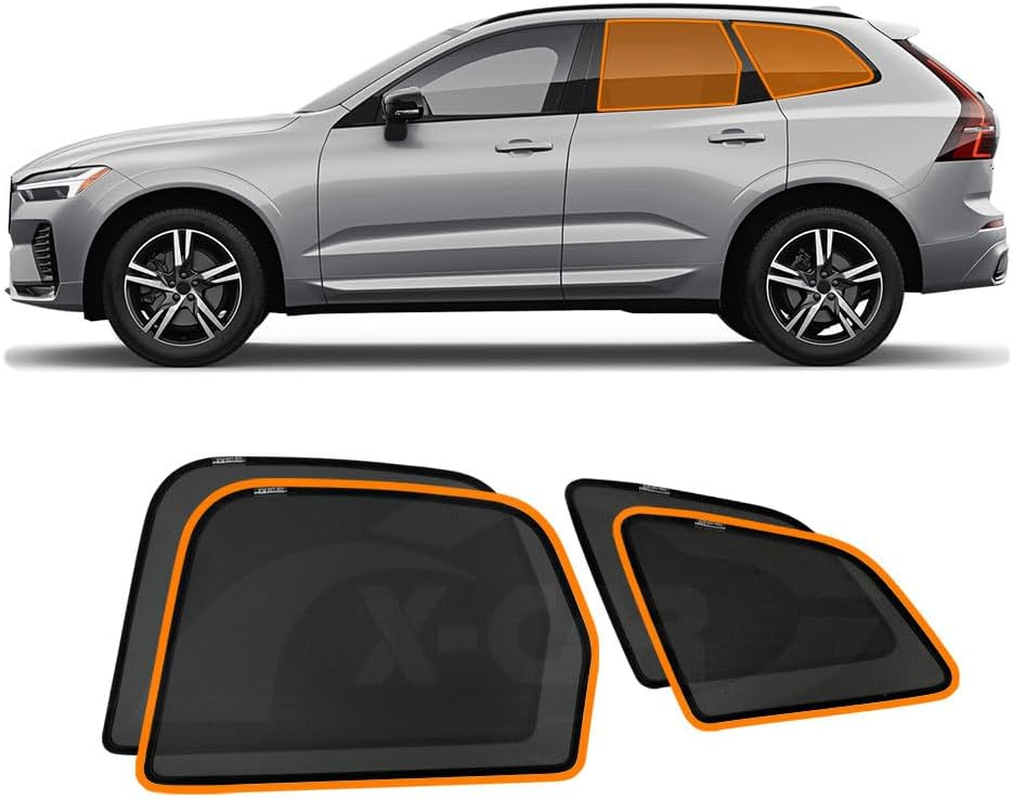 X-CAR Port Rear Window Sun Shade for Volvo XC60 2017-2024 Magnetic Car Sun Blind Mesh image number 1