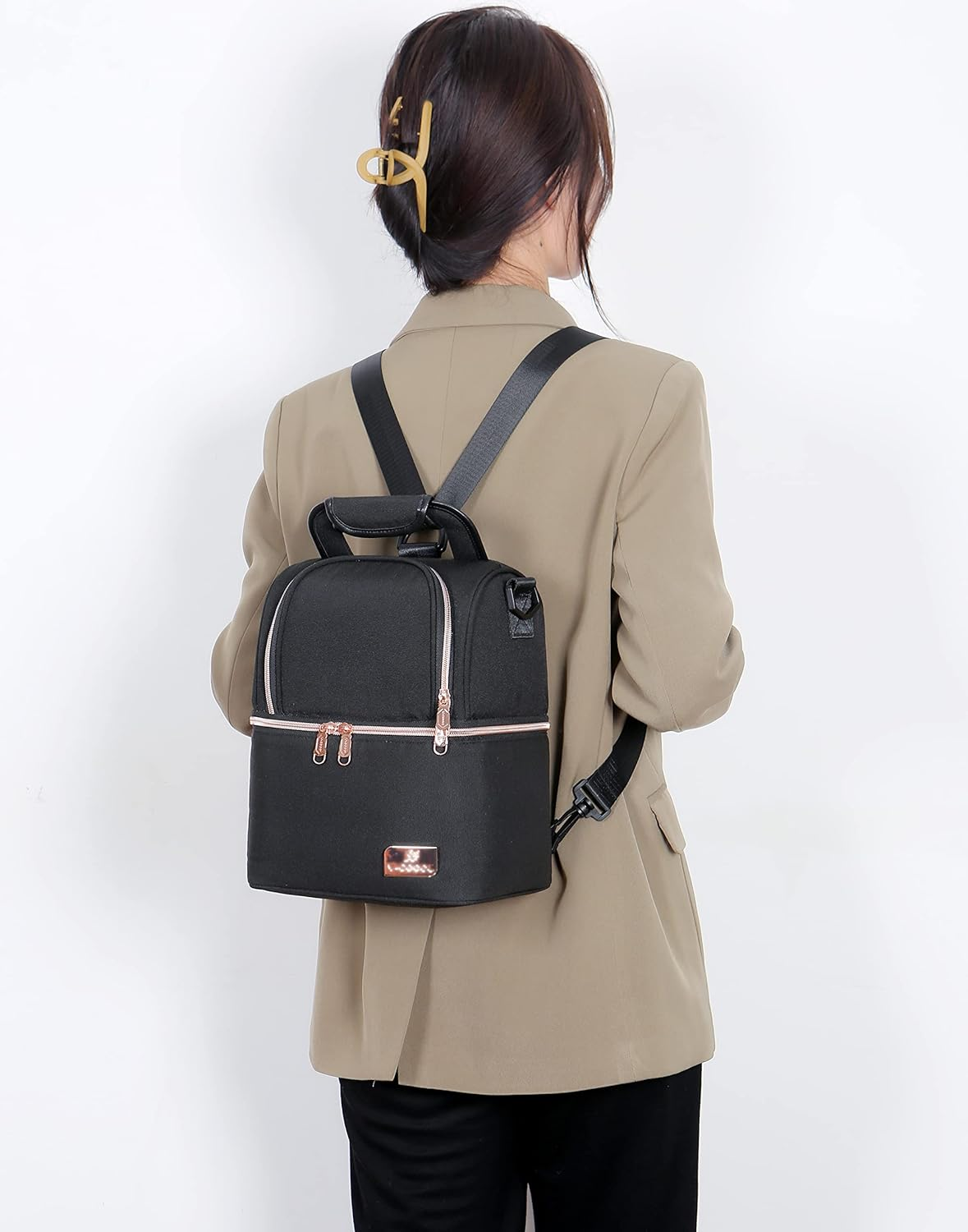 Meichoon Baby Bottle Cooler Bag Waterproof Breast Milk Freezer Baby Food Insulation Maternity Backpack Double Layer Fresh Keeping Travel Handbag for Nursing Mom Daycare