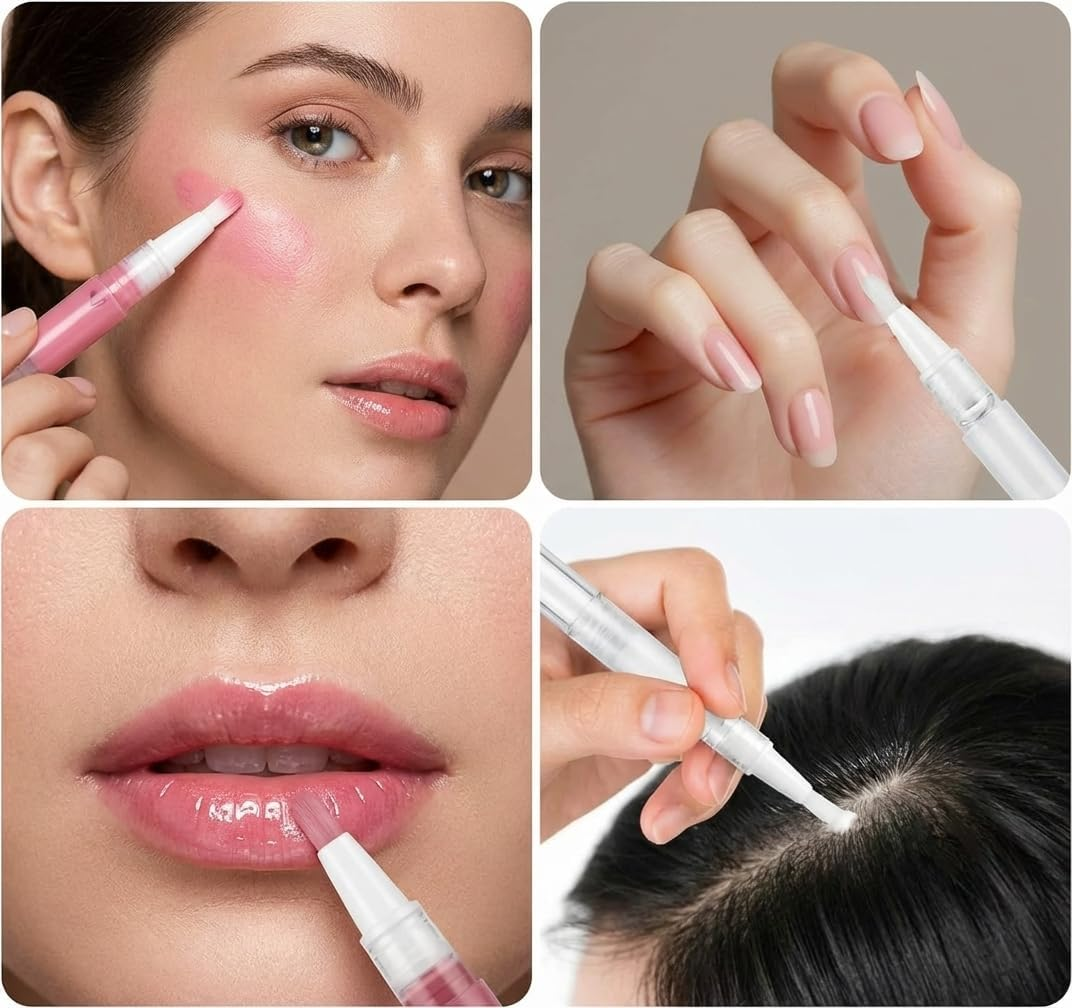 12 Pcs 3Ml Empty Nail Oil Pens, Disposable Transparent Cosmetic Twist Applicators with Brush Tip for Cuticle Oil Lip Gloss and Eyelash Serums image number 5