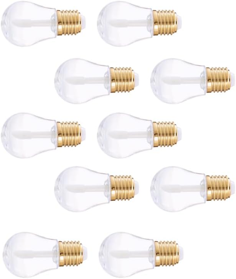 Pack of 10 Refillable Plastic Lip Gloss Bottles DIY Lipstick Container in Bulbs Design Transparent for Cosmetics for Travel And image number 3