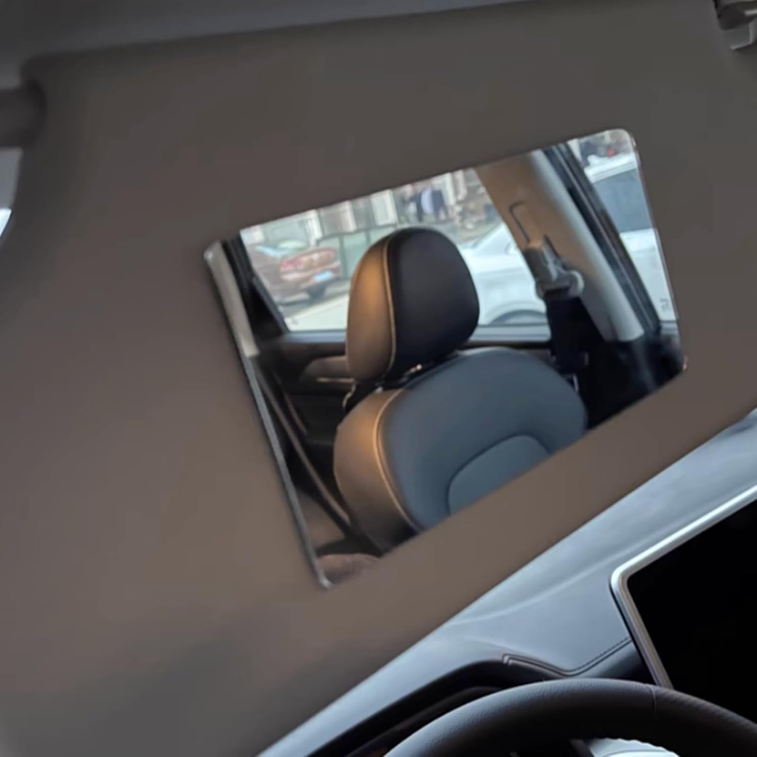 2 Pack Car Sun Visor Makeup Mirrors, Auto Self-Adhesive HD Glass Cosmetic Vanity Mirror for Vehicle Travel, Automotive,Truck,Suv