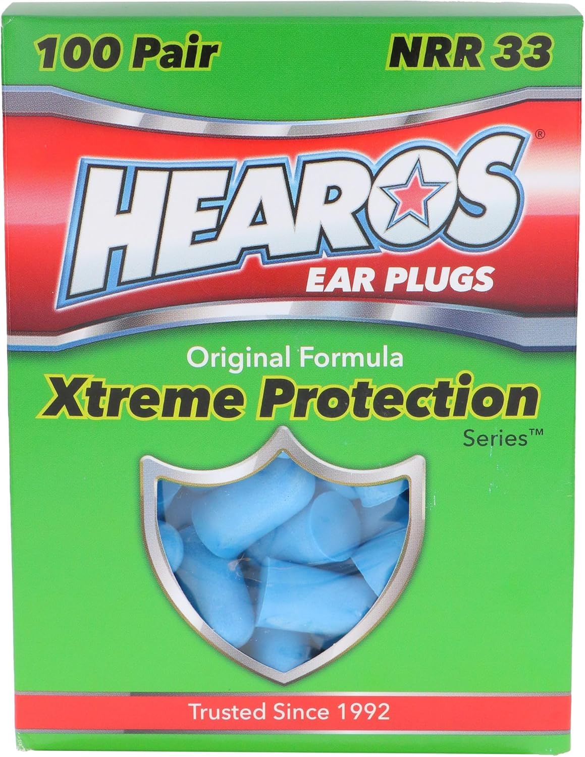 HEAROS XTREME Foam Earplugs, 32Db NRR Ear Plugs, 100 Pairs, Foam Ear Plugs Noise Reduction & Hearing Protection for Sleeping, Snoring, Working, Shooting, Travel, Concerts image number 2