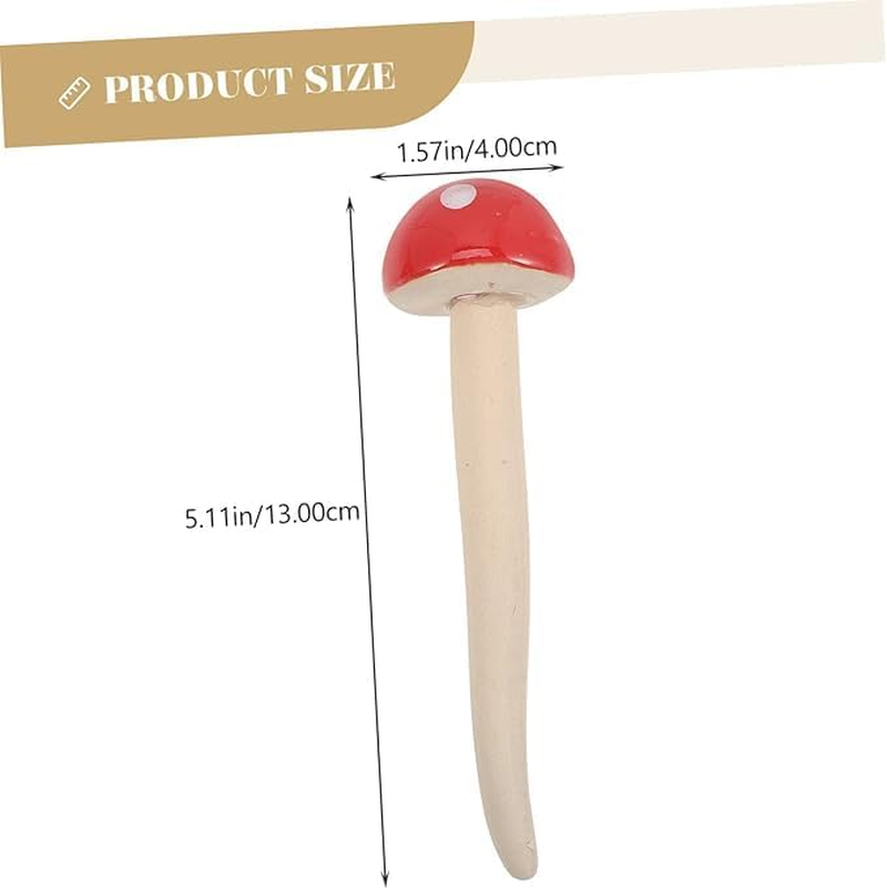 Ksngtixe 3-Pack Ceramic Mushroom Figurines - Colorful Spotted Gradient Garden Decor for Fairy Gardens, Plant Pots & Outdoor/Indoor Use image number 6