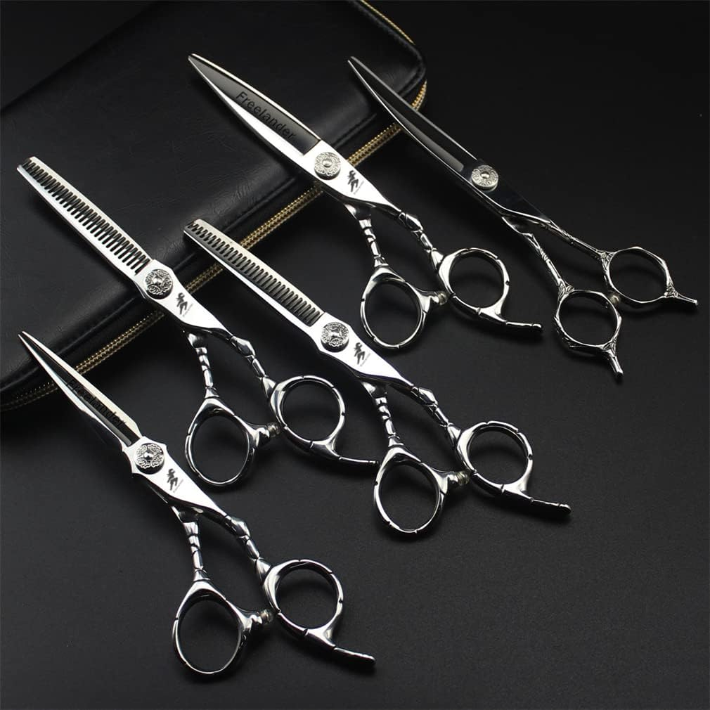 6.0 Inch High-End Professional Hairdressing Set Hairdressing Scissors Haircutting Scissors Flat Scissors Bangs Scissors Dental Scissors image number 3
