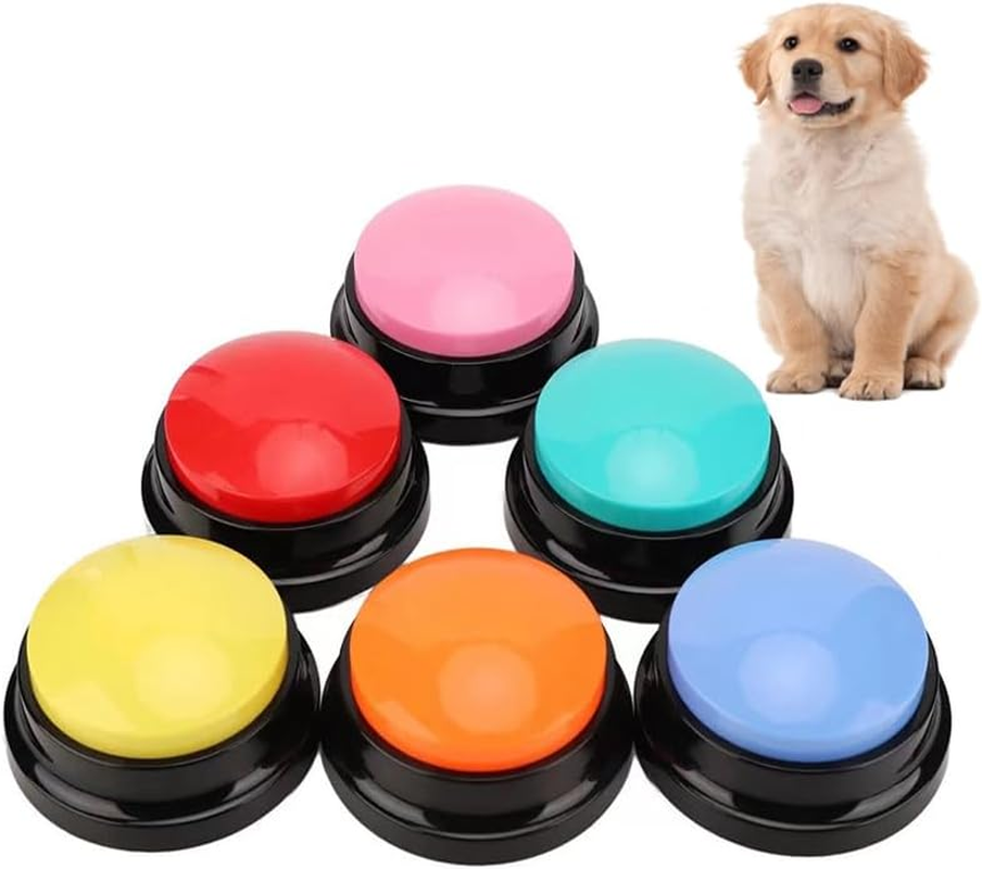 Voice Recording Button, Dog Buttons for Communication Pet Training Buzzer, 30 Second Record&Playback, Voice Recording Clicker for Cat, Puppy, Pet Trainin (6PCS) image number 5