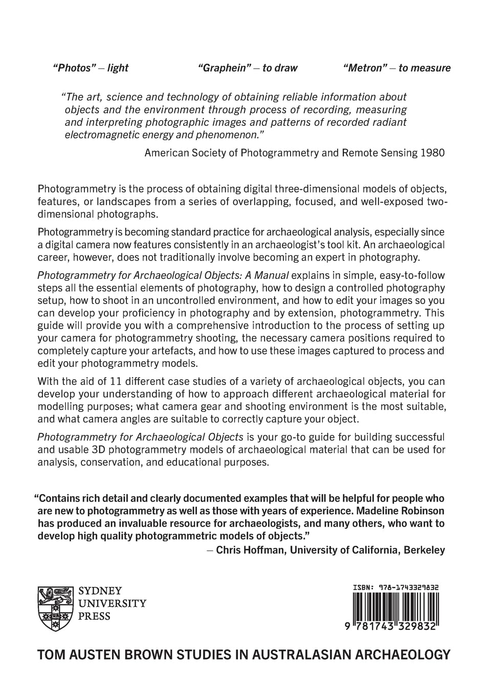 Photogrammetry for Archaeological Objects: a Manual