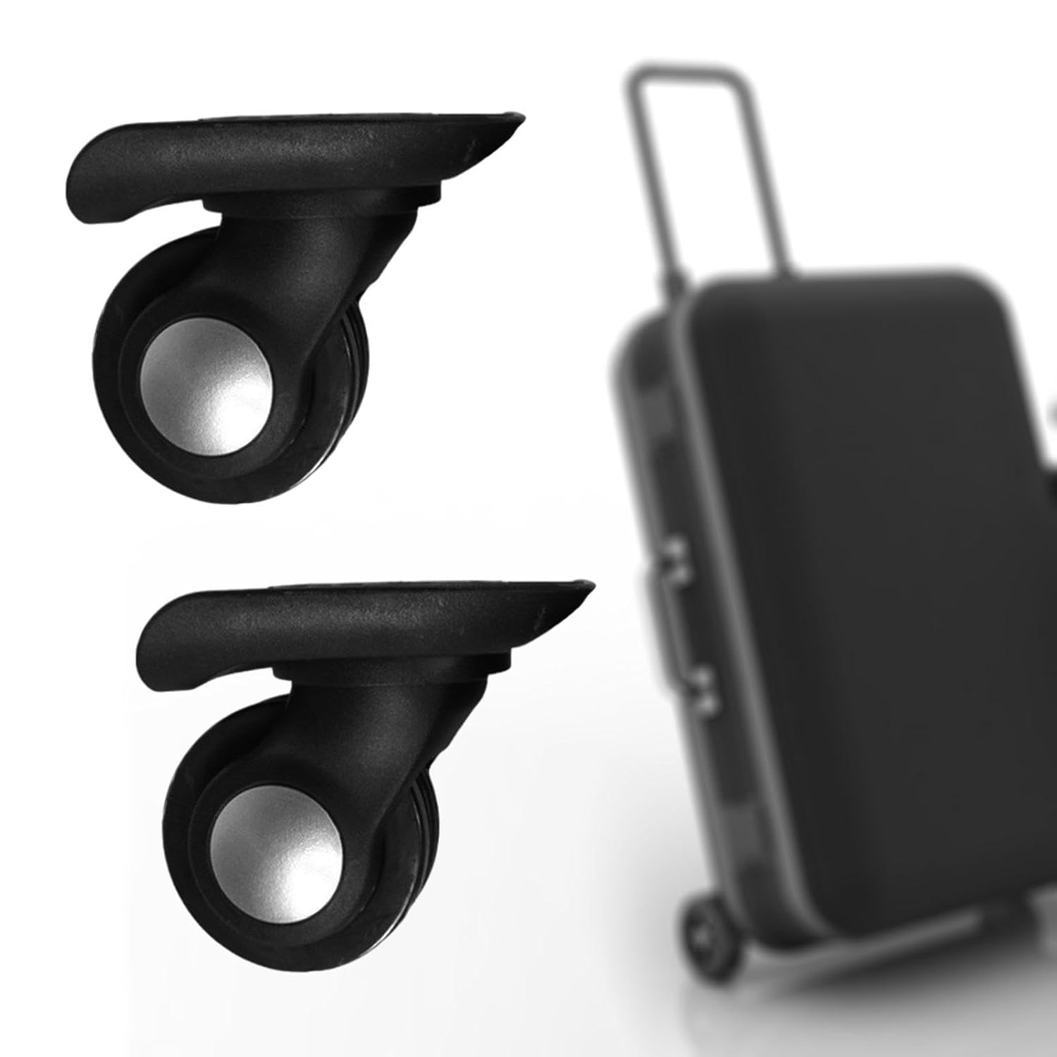 Generic 2 Pieces Luggage Wheels Luggage Suitcase Wheels Repair Parts Flexible Wear Resistant Trolley Case Casters Travel Bag Wheels