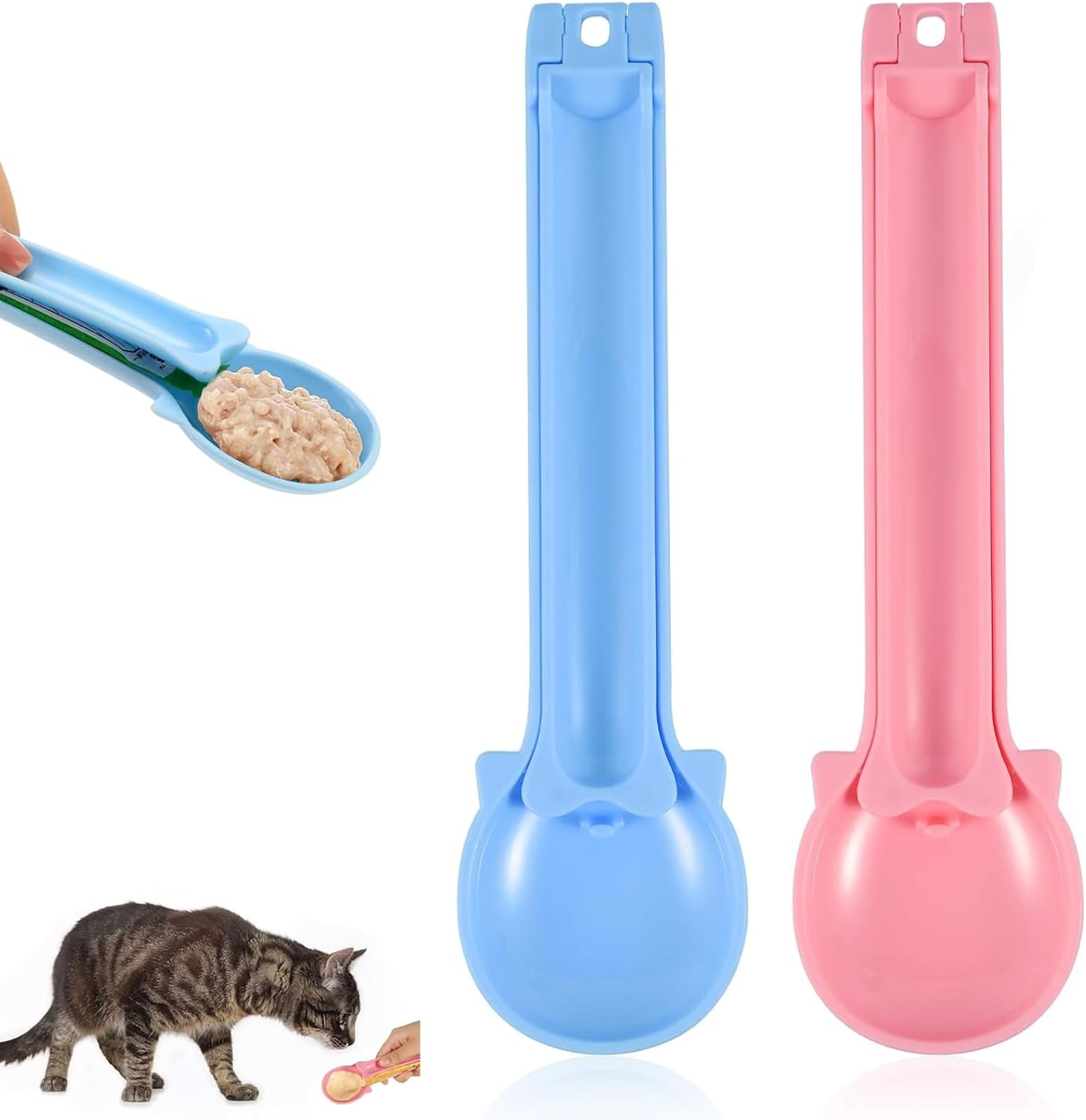 2PCS Cat Wand Squeeze Spoons,Pet Spoons Treat Squeezers, Delicious Lickable Cat Treat Dispensers for Purees image number 6