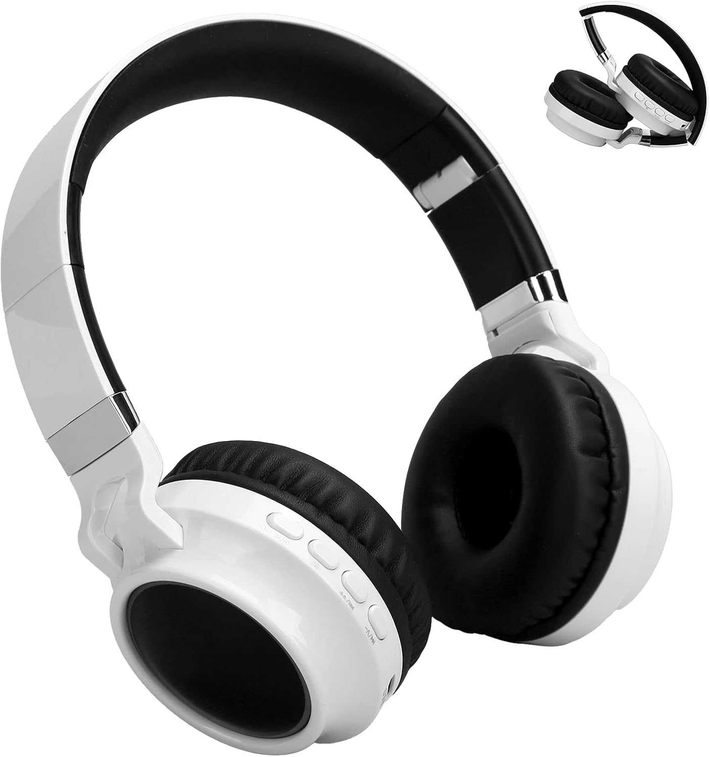 LICAEVEY Bluetooth Headphones with LED Lights, 22 Hours Playtime, 3.5Mm Headset Jack, on Ear Headset with Volume Control Foldable Corded Stereo for Tablet Travel School image number 4