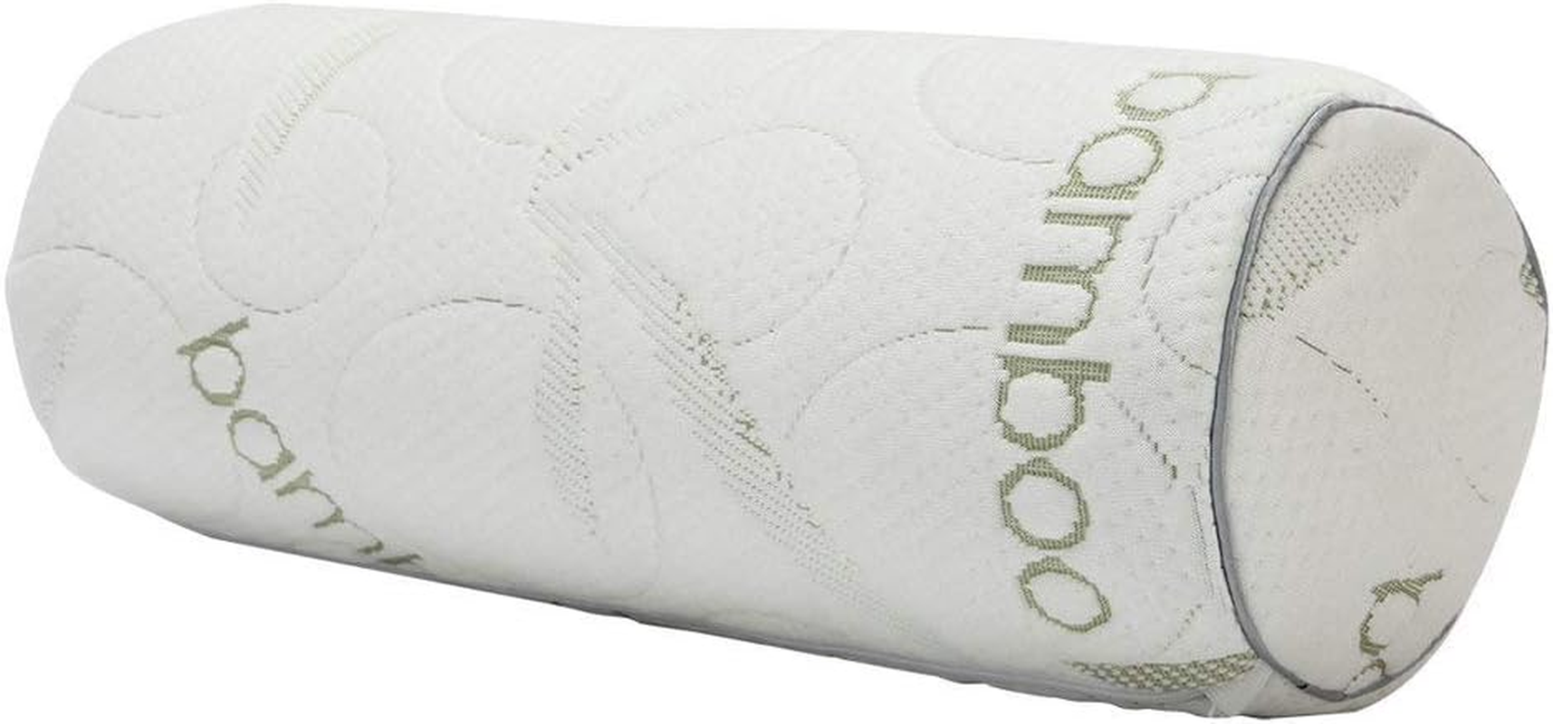 Kingnex Zipper Adjustable under Knees Bolster Roll Pillow to Relief Lower Back Pain or between Legs for Side Sleepers Shredded Latex Cylinder with Organic Cotton Cover 18X6