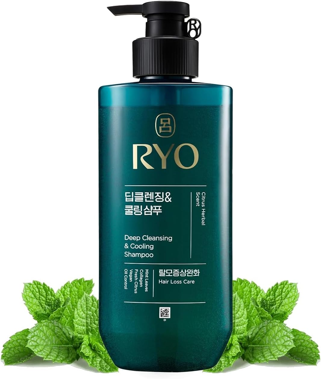 Deep Cleansing Shampoo 480Ml with Korean Ginseng & Caffeine - Cooling and Refreshing for Oily Scalp, Hair Loss Care, Anti-Dandruff, Sebum Control. Korean Beauty Hair Loss Care for Ryo. image number 4