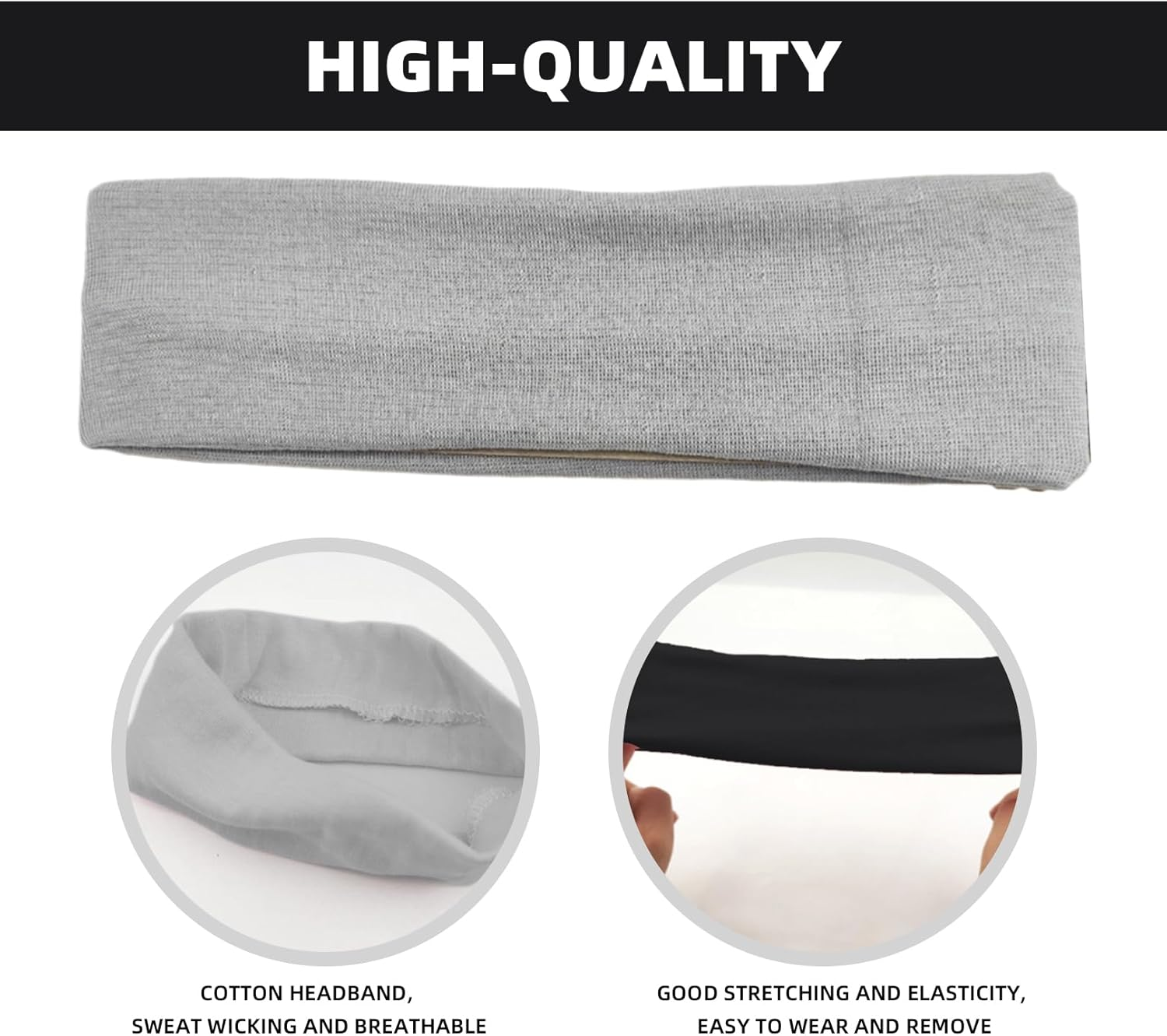 Pack of 6 Women'S Hair Bands, Elastic Headbands, Thin Sports Headbands, Yoga Headbands, Wide, Headband for Women, Band Wide Elastic, Hair Summer Hairband, Sporty Cotton Headband image number 1