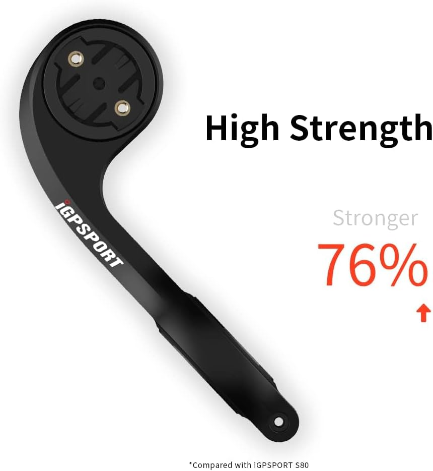 Igpsport M80 Bike Computer Mount, Bike Computer Bracket Common Extended Out Front Bike Mount Compatible with Garmin Wahoo Cycplus Coospo XOSS Cycling Computer image number 1