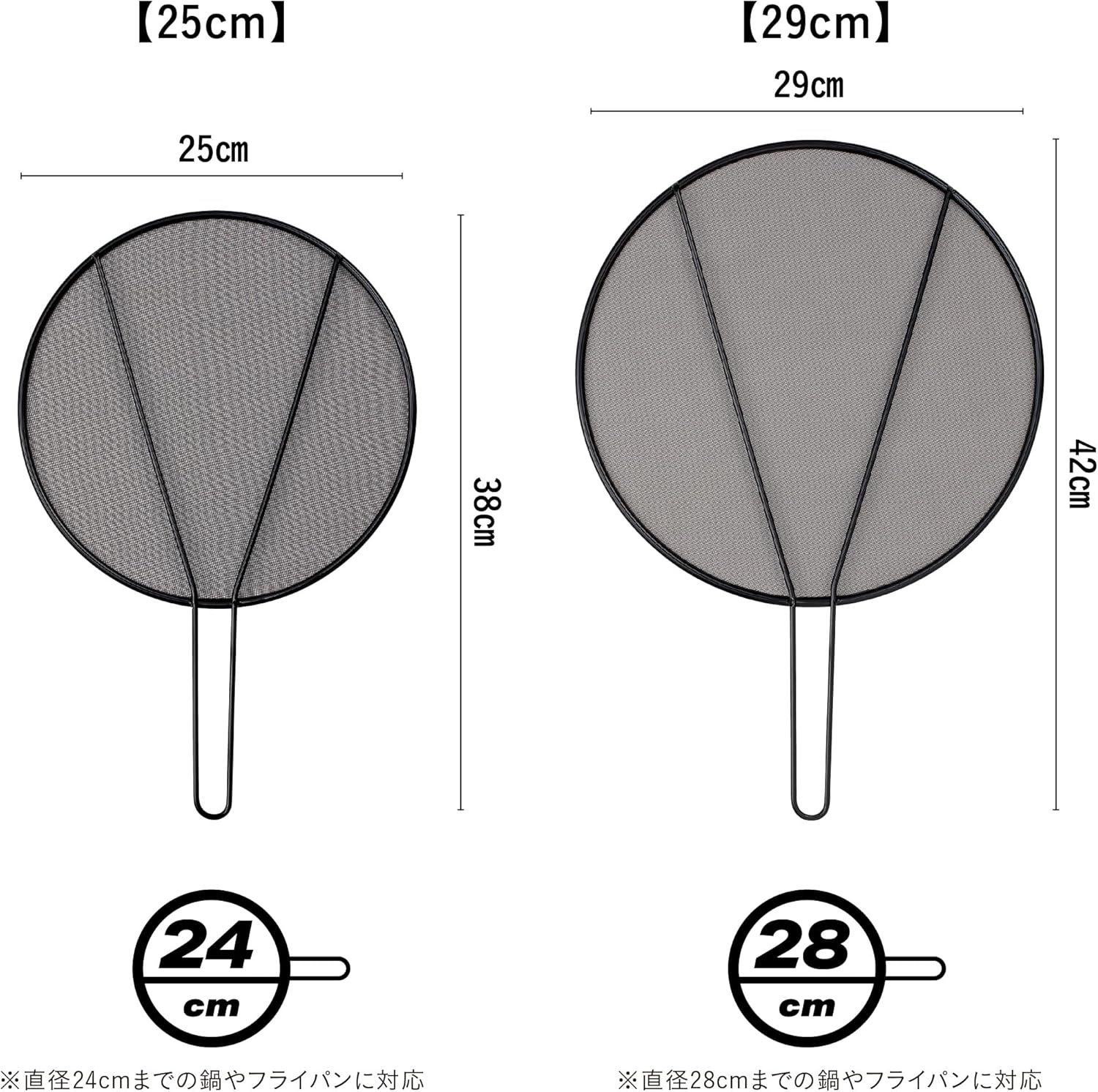 CB Japan Oil Splash Guard Net, 11.4 Inches (29 Cm), Good Viewing of Cooking Conditions, Splatterproof, Hot Water Draining, Fluorine Resin Processing, Copan image number 2
