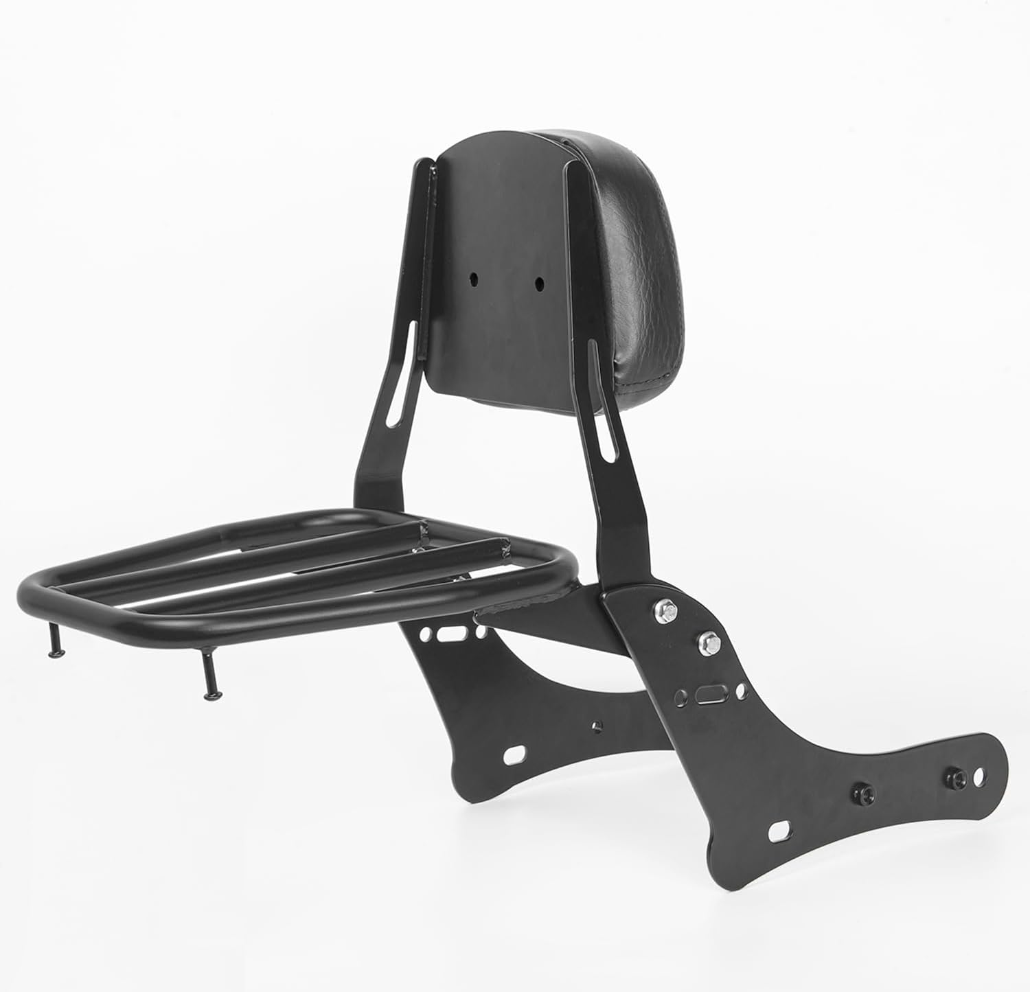 Lorababer Motorcycle Detachable Backrest Luggage Rack Black Sissy Bar Rear Passenger Backrest Cushion Pad for K-Awasaki Vulcan S 650 VN650 EN650 2015 2016 2017 2018 2019 2020 2021 2022 image number 4