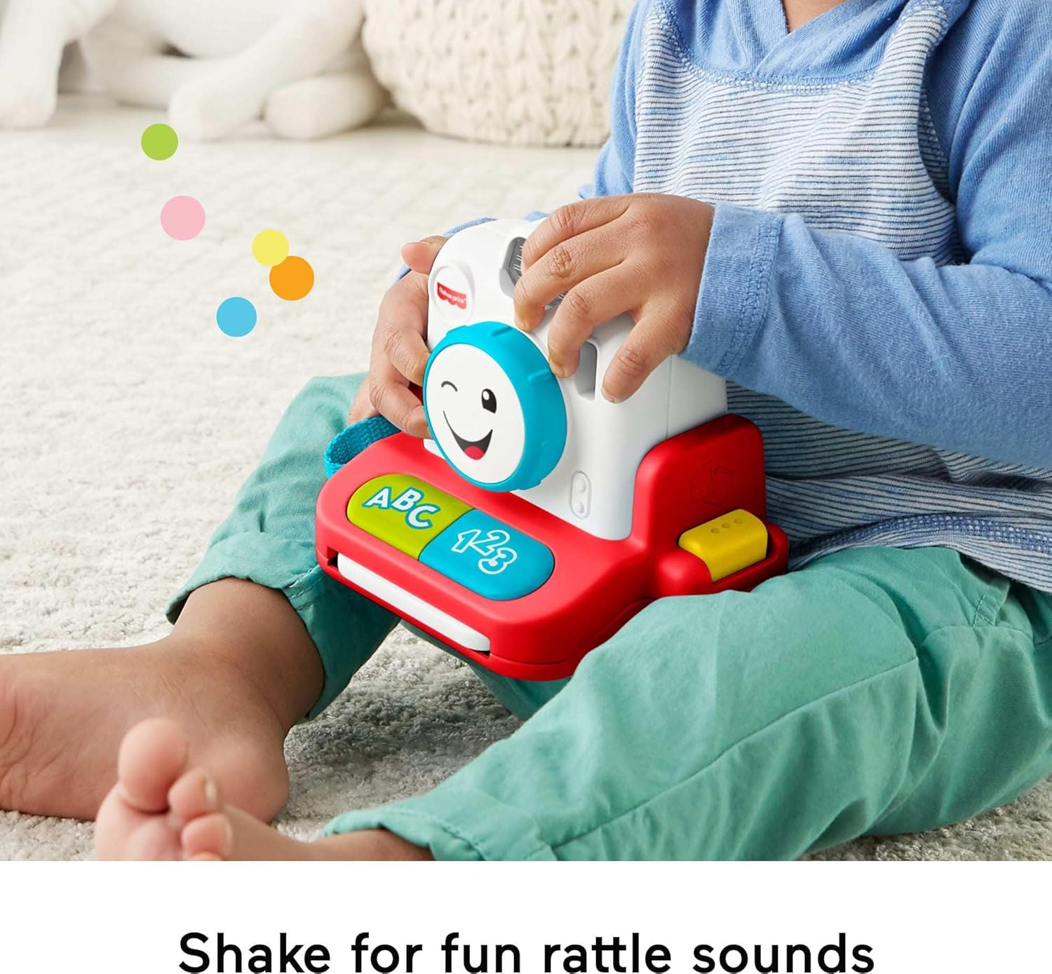 Fisher-Price Baby & Toddler Toy Laugh & Learn Click & Learn Instant Camera with Music & Lights for Pretend Play Infants Ages 6+ Months image number 5