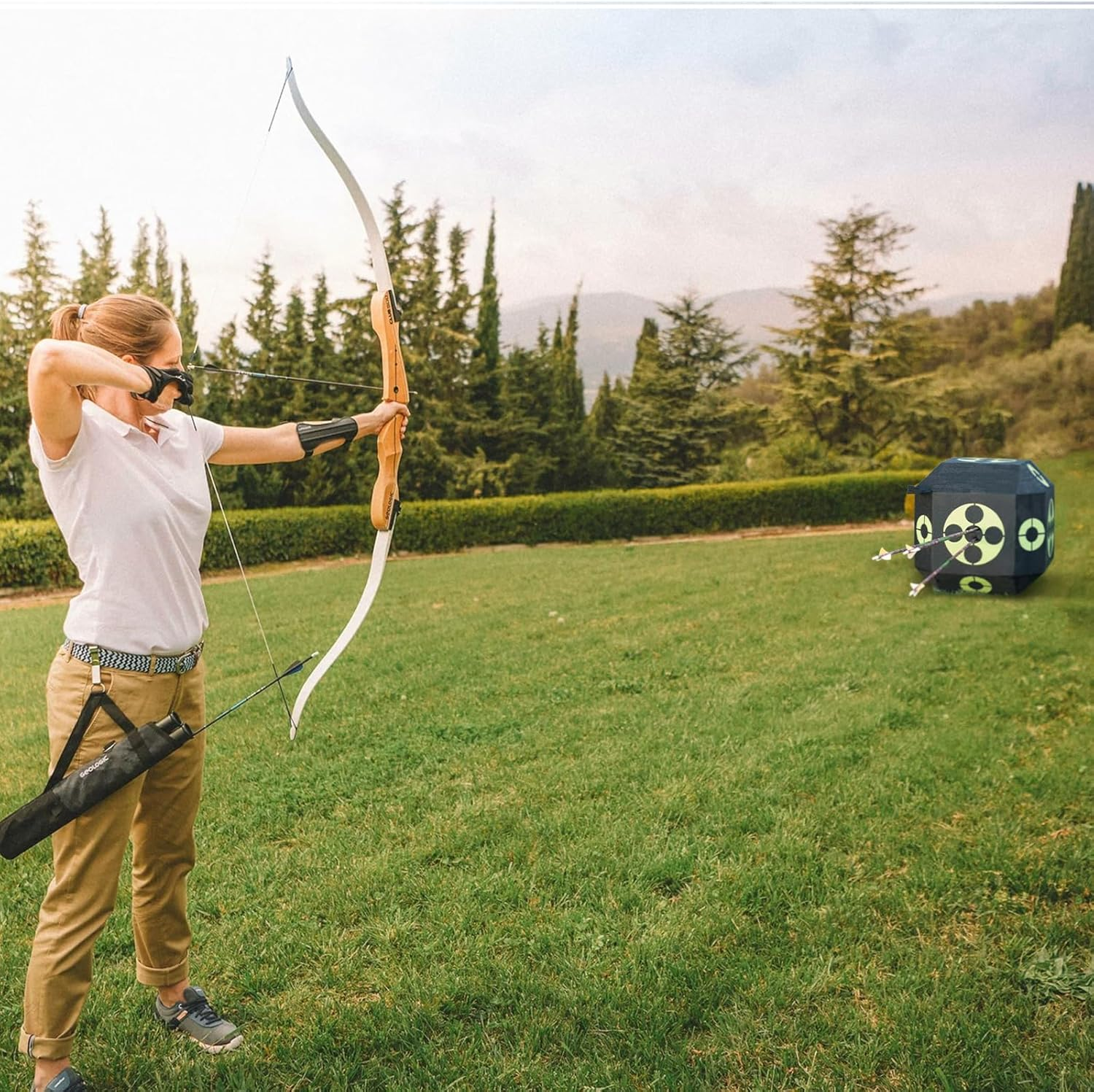 Youngly 3D Archery Target High Density Polyhedral Self Healing Foam Cube Target Shooting image number 2