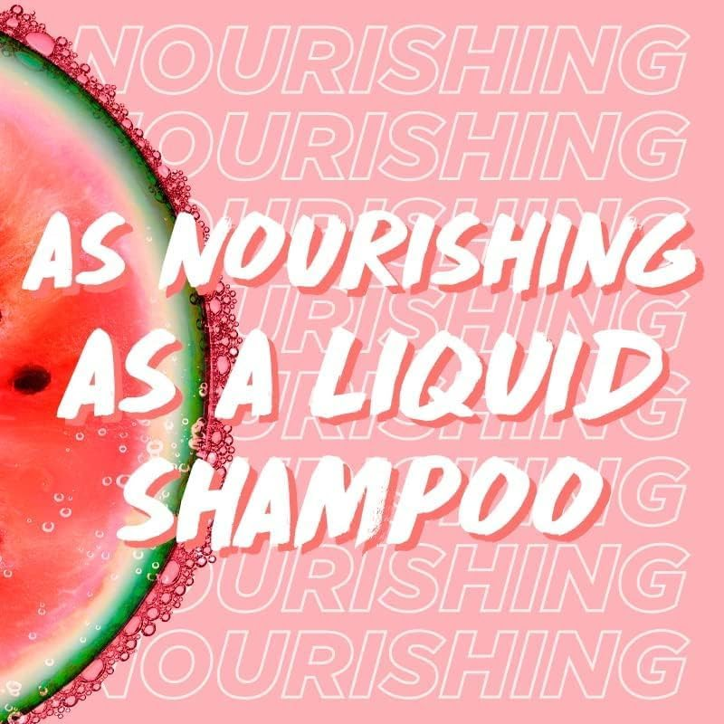 6X Garnier Watermelon Hair Food Volumising Cleanse and Care Shampoo Bar 60G